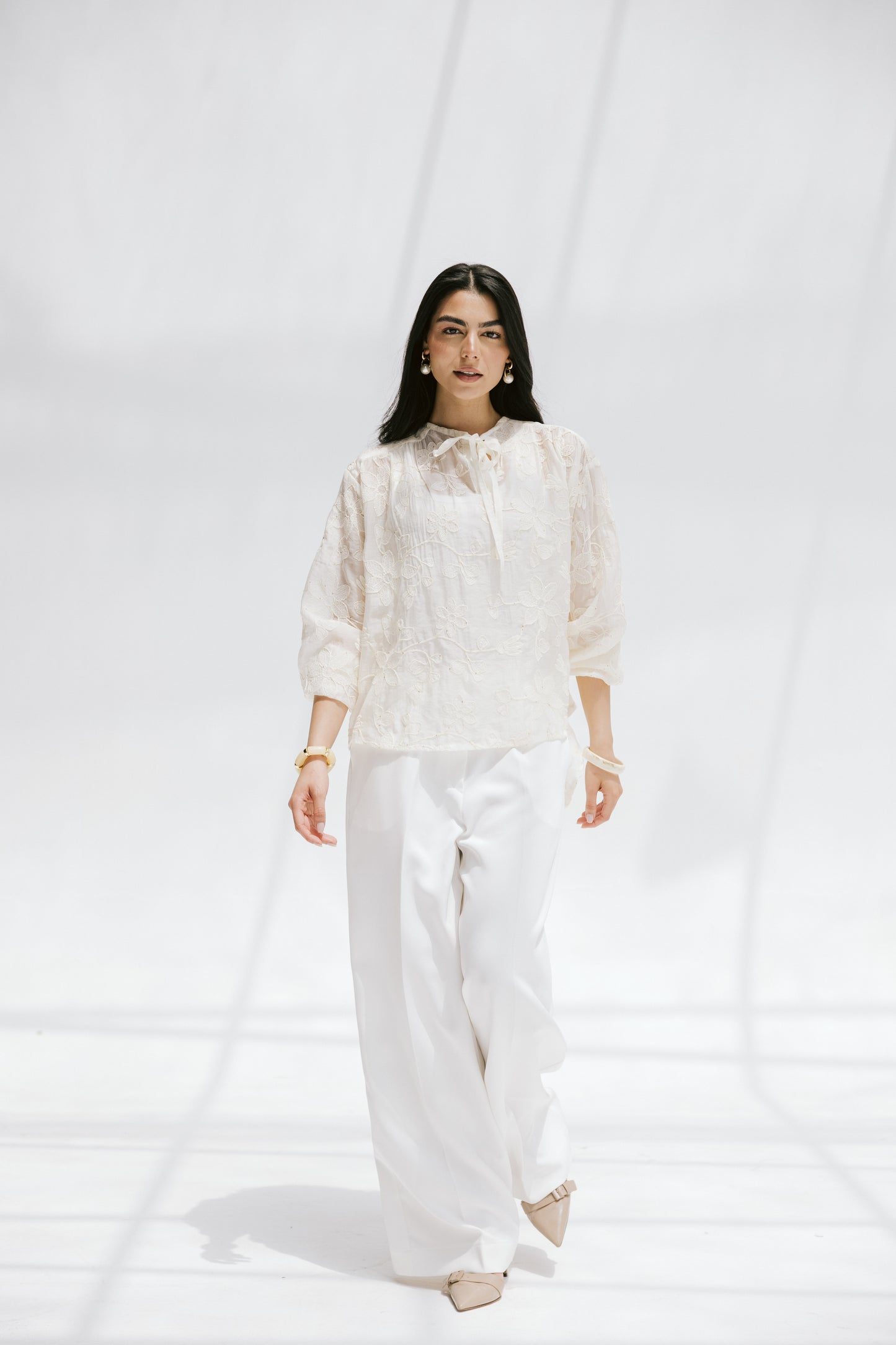Fleurine Blouse in Ivory