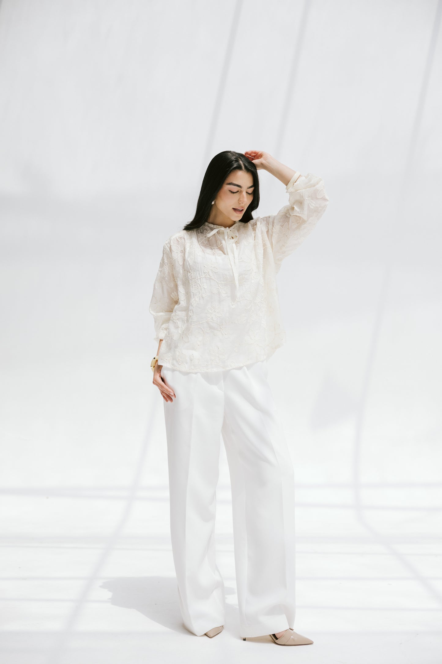 Fleurine Blouse in Ivory