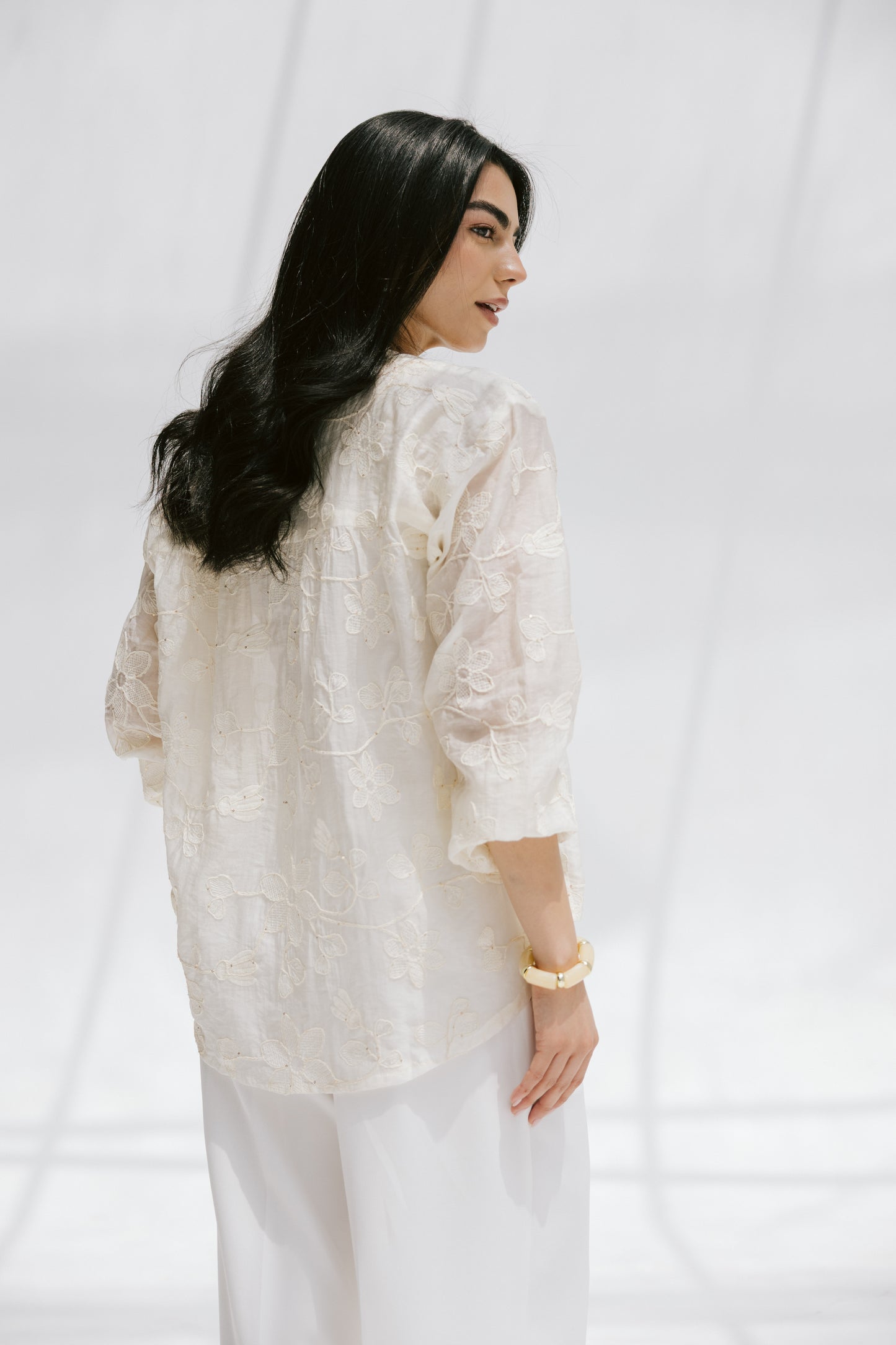 Fleurine Blouse in Ivory