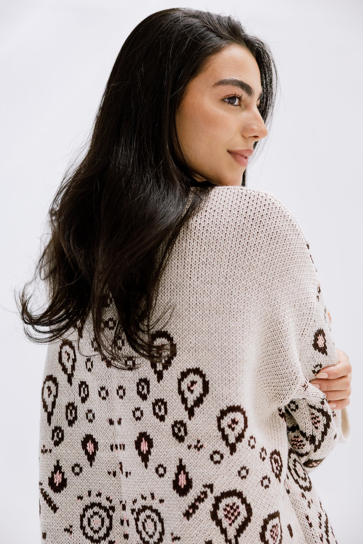 Rustle Knit Cardigan in Sand