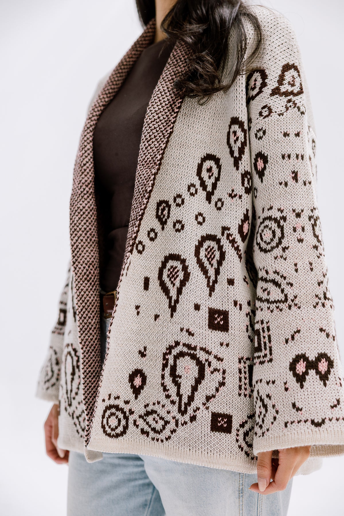 Rustle Knit Cardigan in Sand