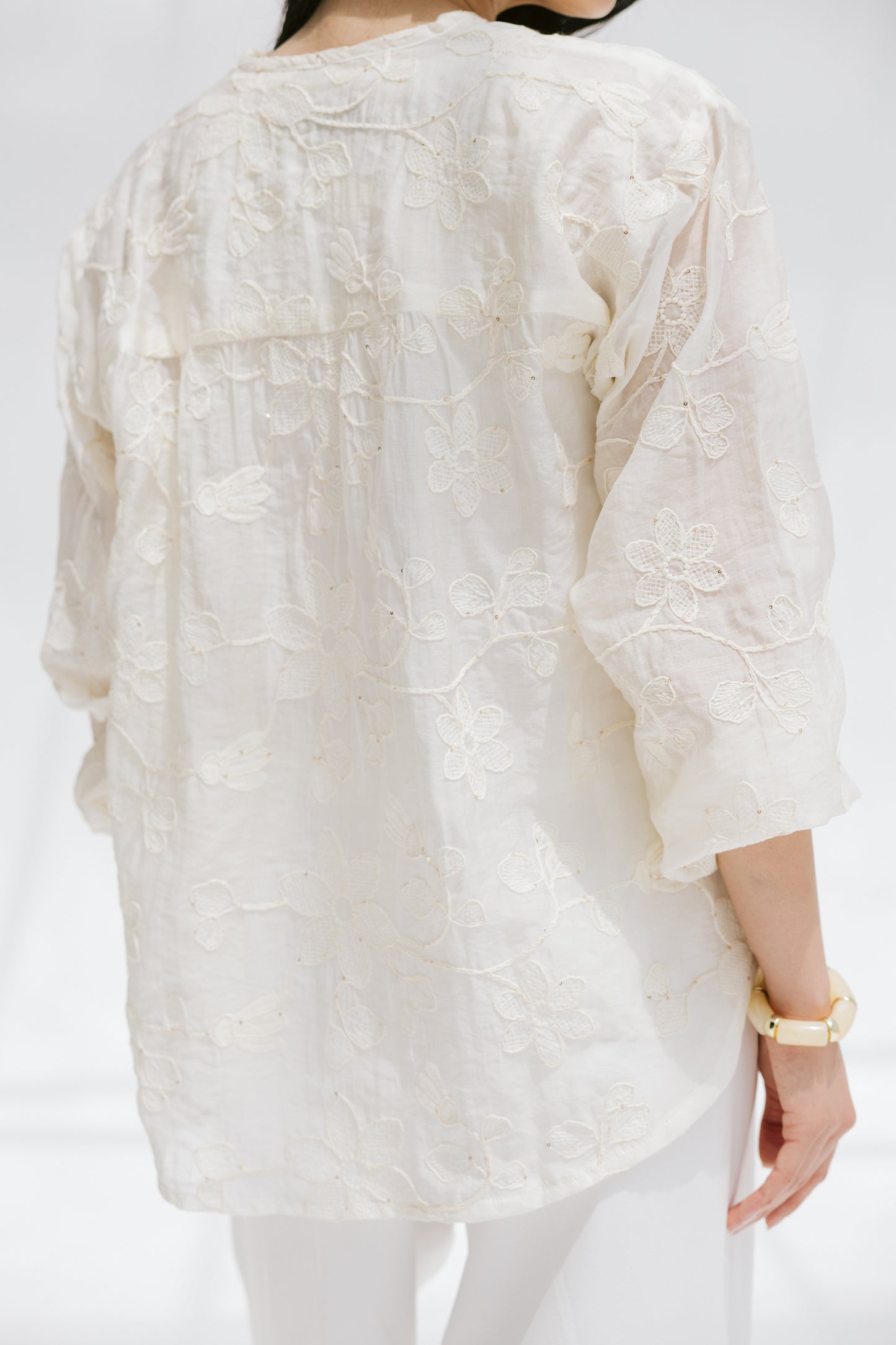 Fleurine Blouse in Ivory