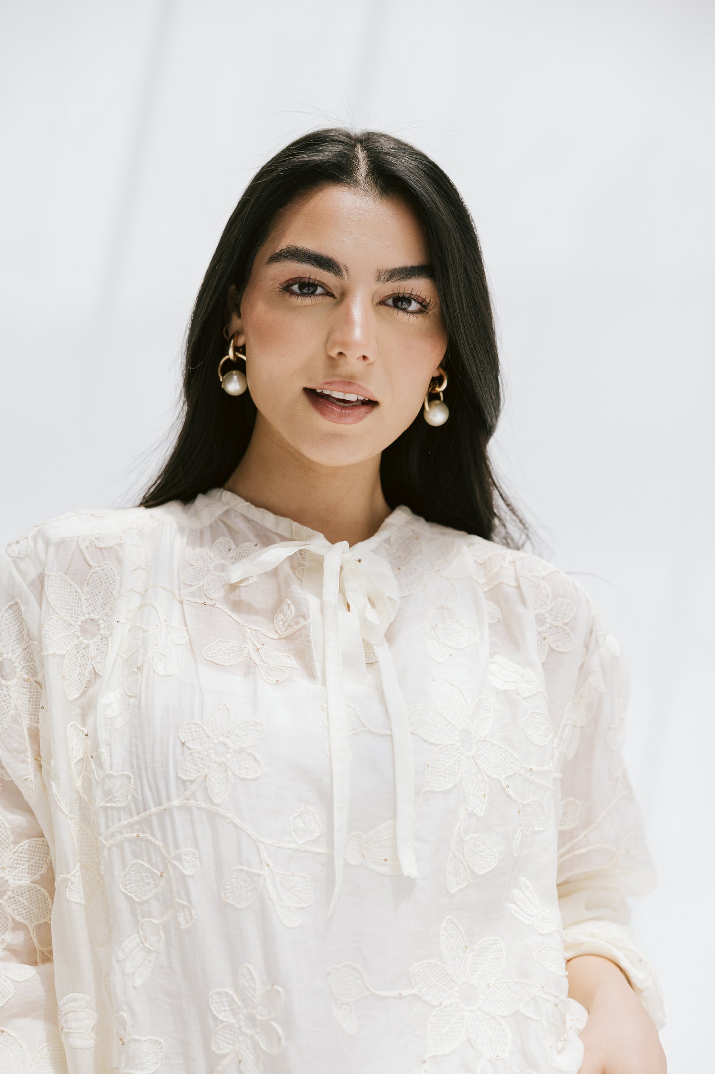Fleurine Blouse in Ivory