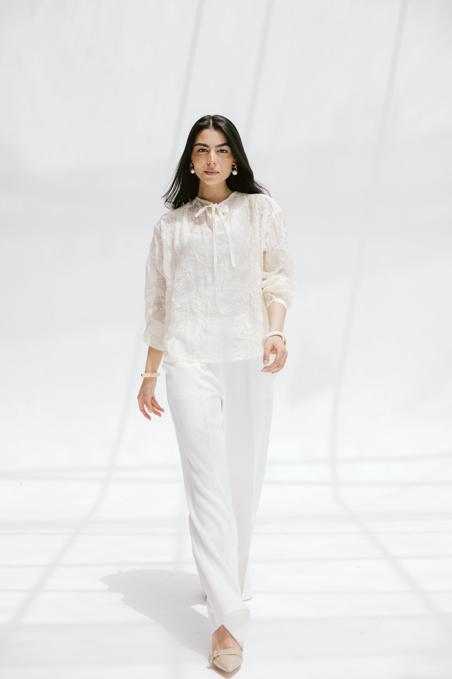 Fleurine Blouse in Ivory