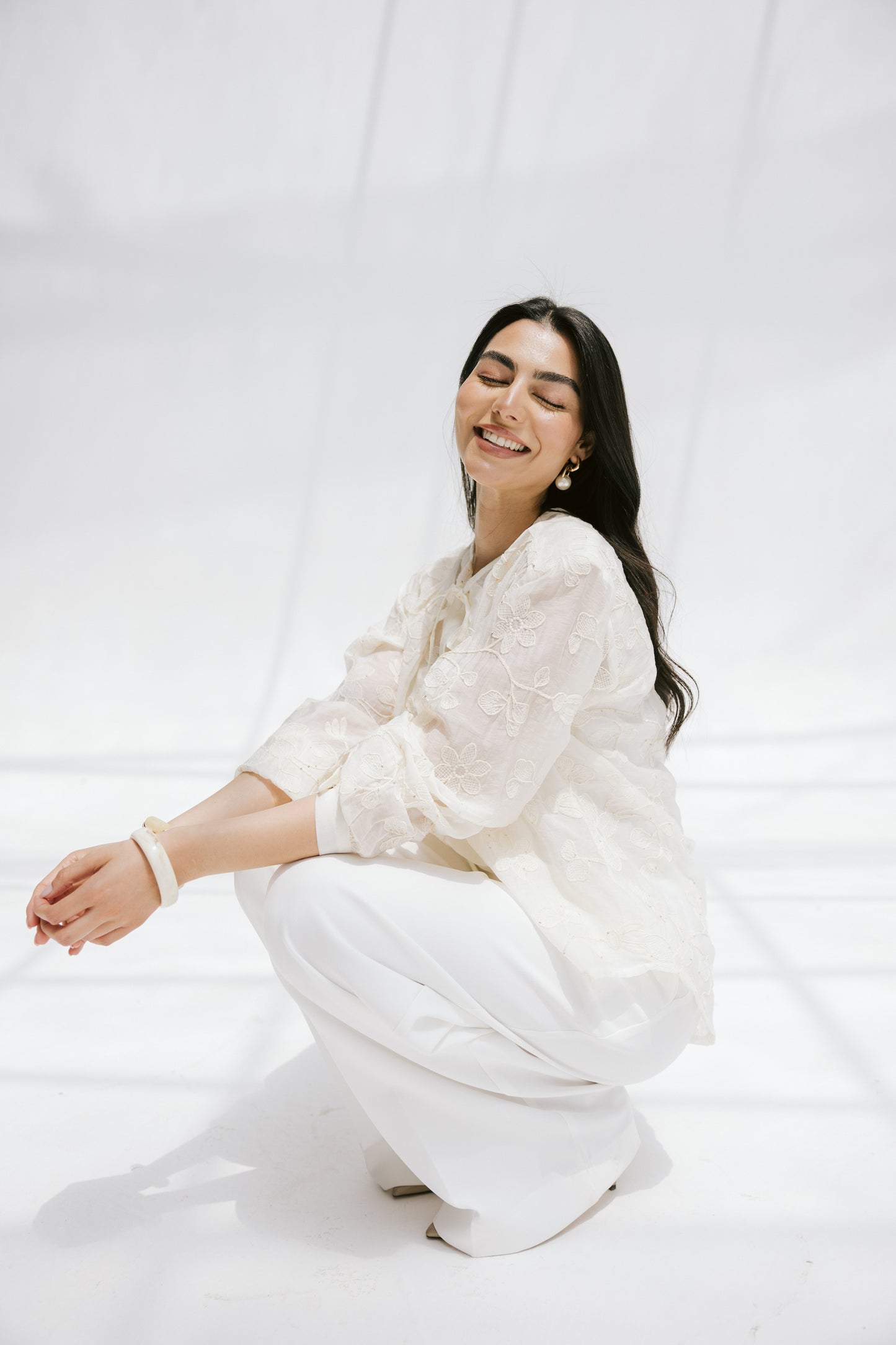 Fleurine Blouse in Ivory