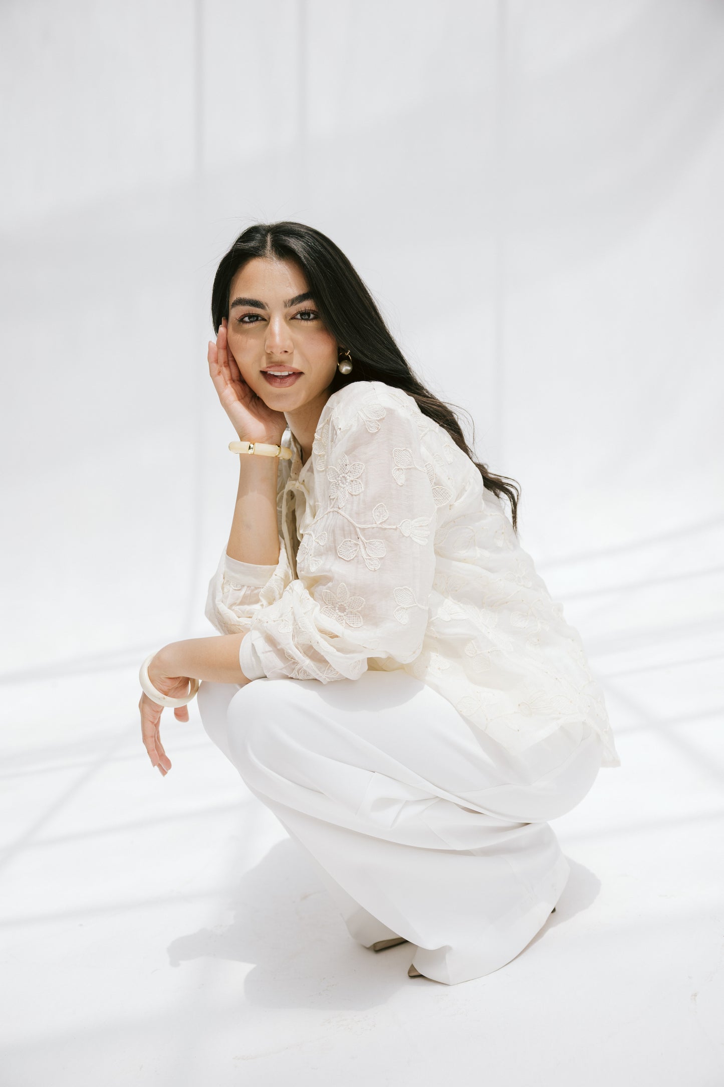 Fleurine Blouse in Ivory