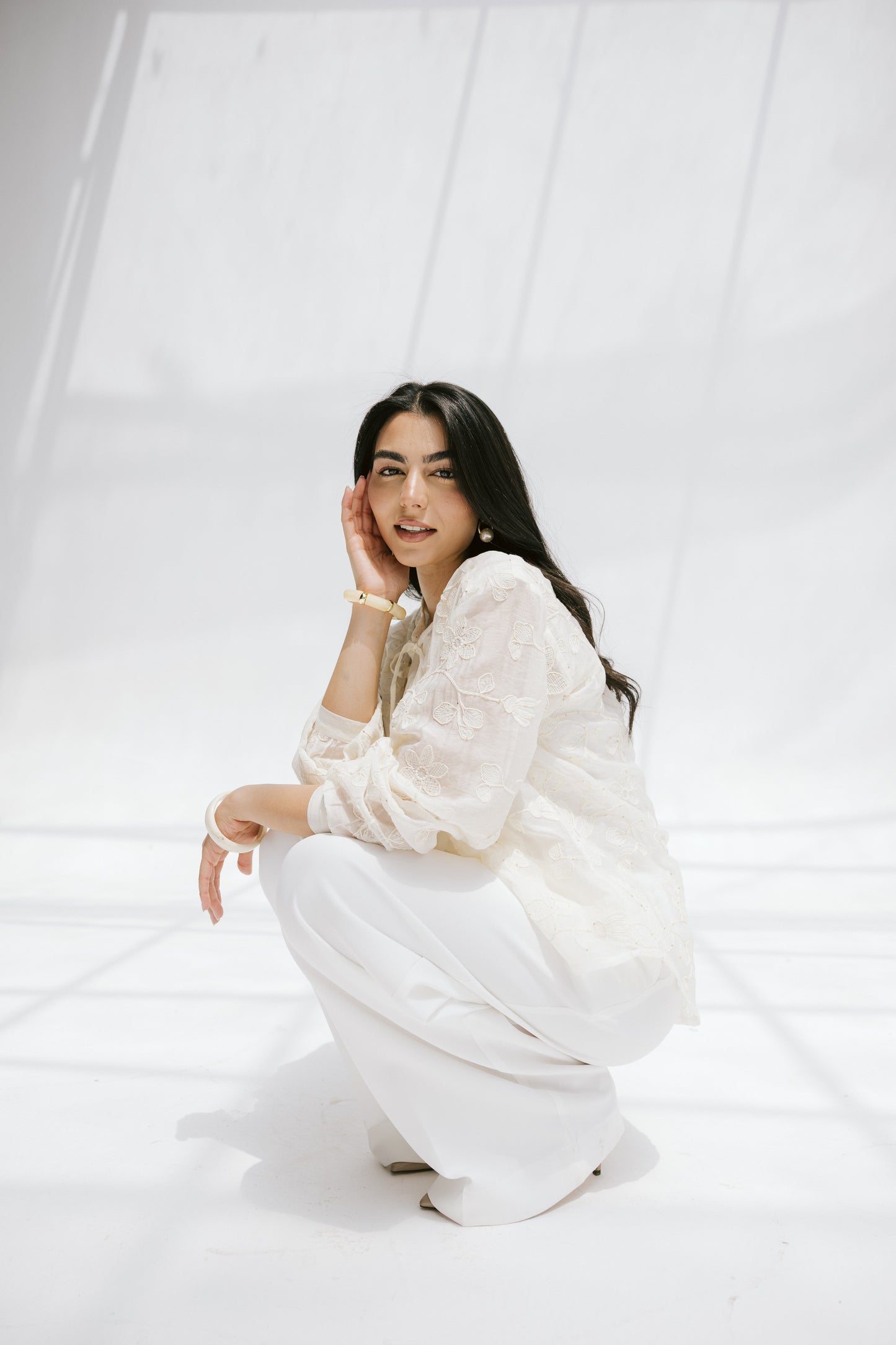 Fleurine Blouse in Ivory