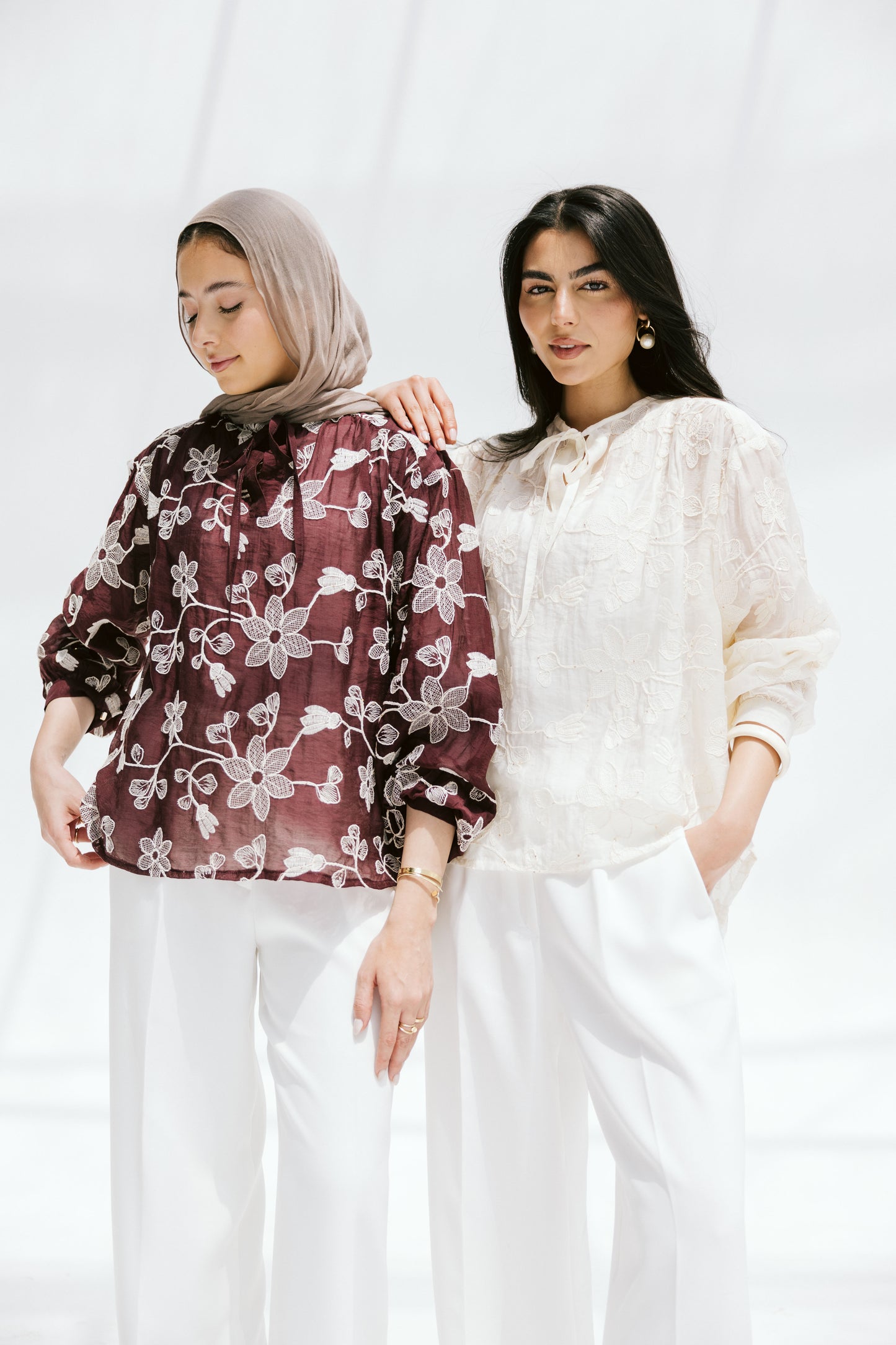 Fleurine Blouse in Maroon