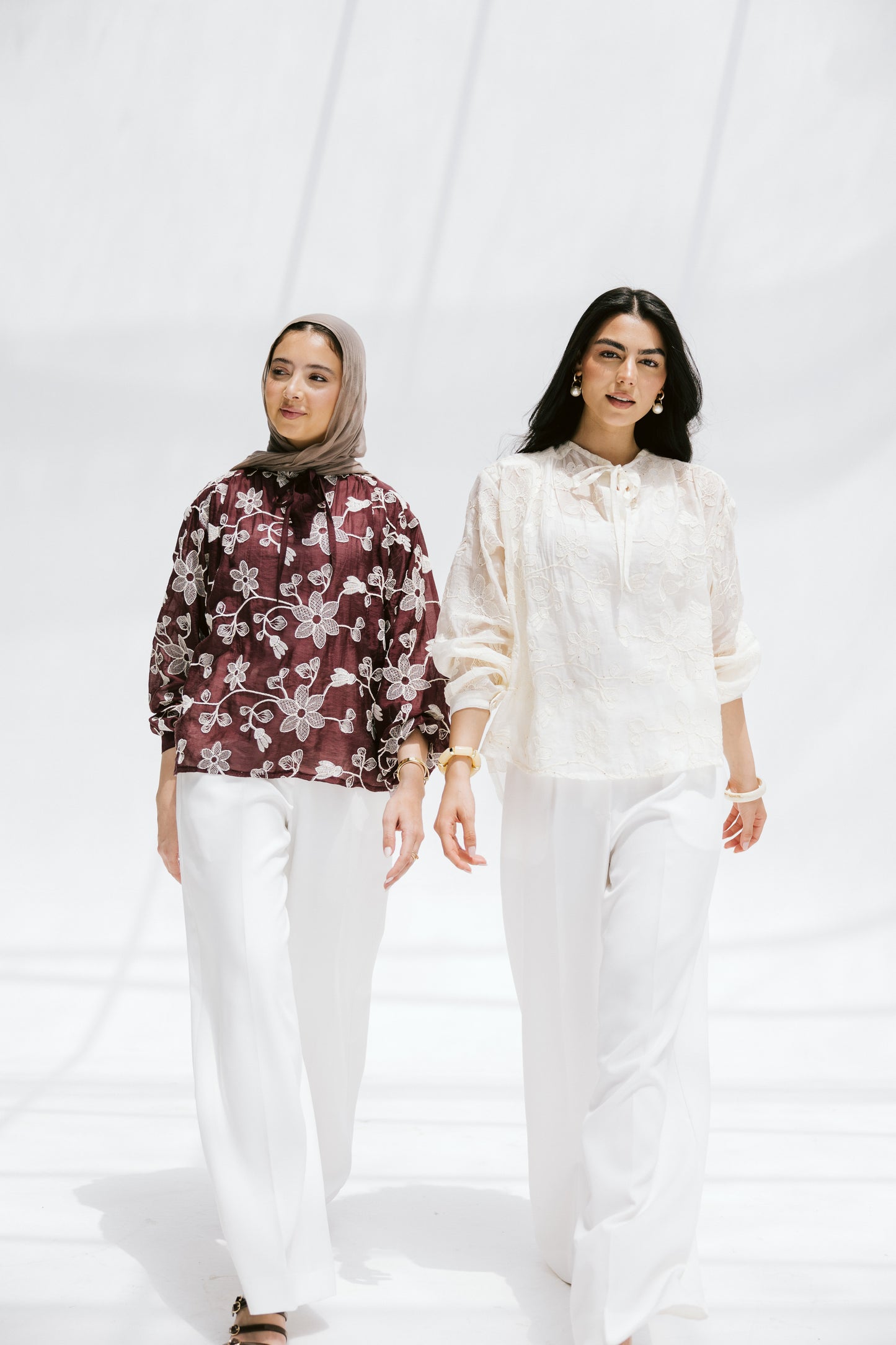 Fleurine Blouse in Maroon