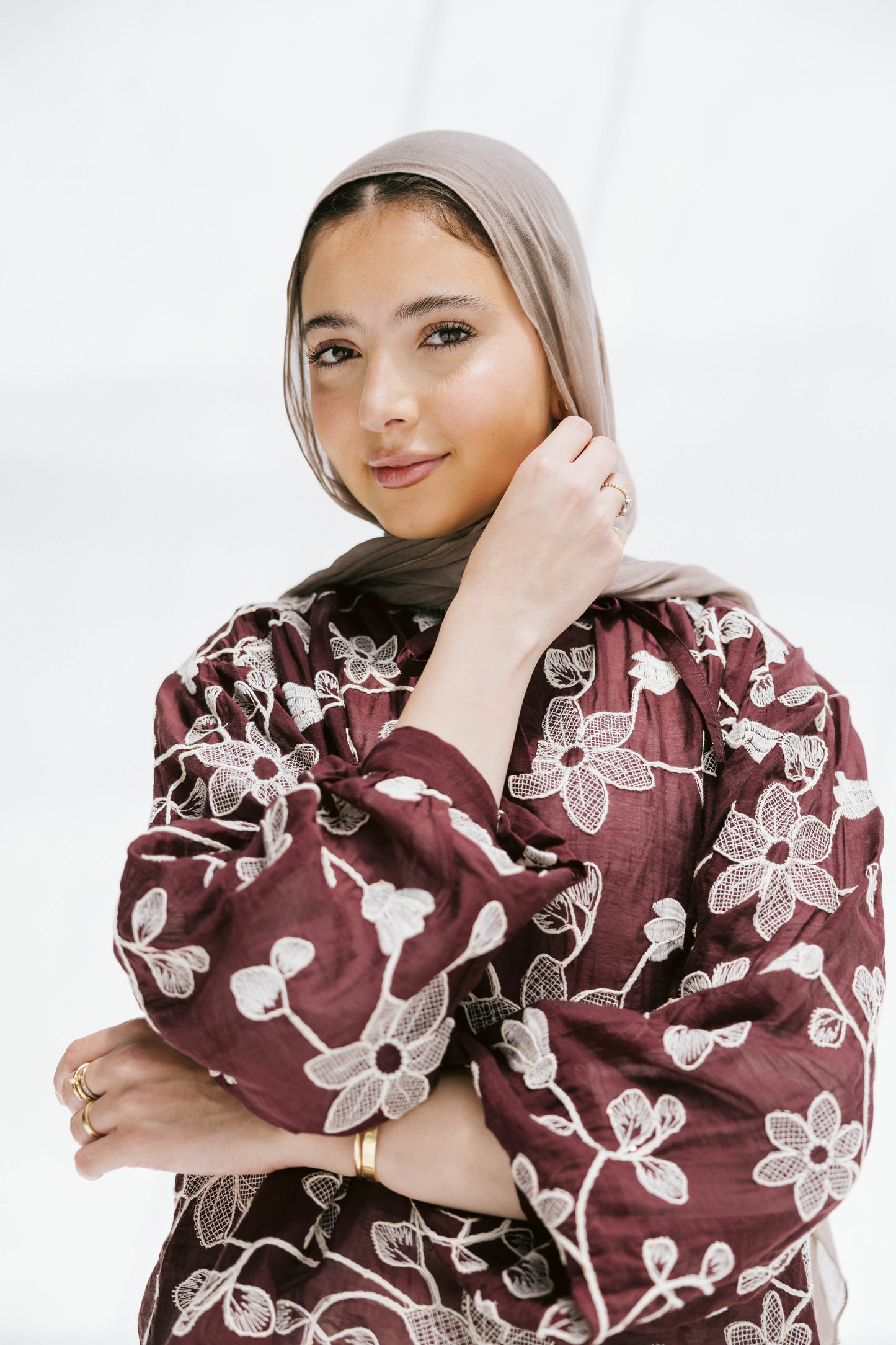 Fleurine Blouse in Maroon