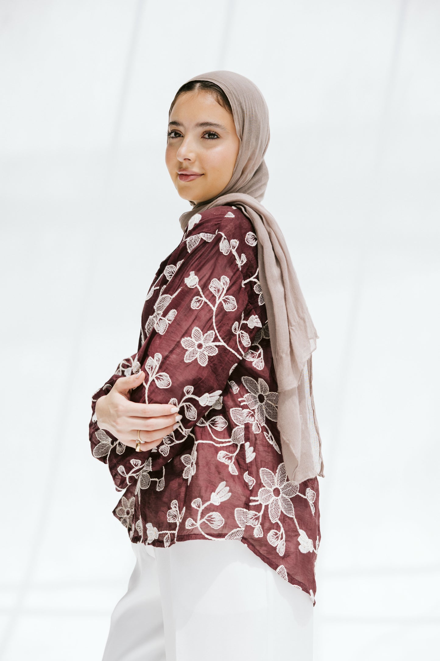 Fleurine Blouse in Maroon