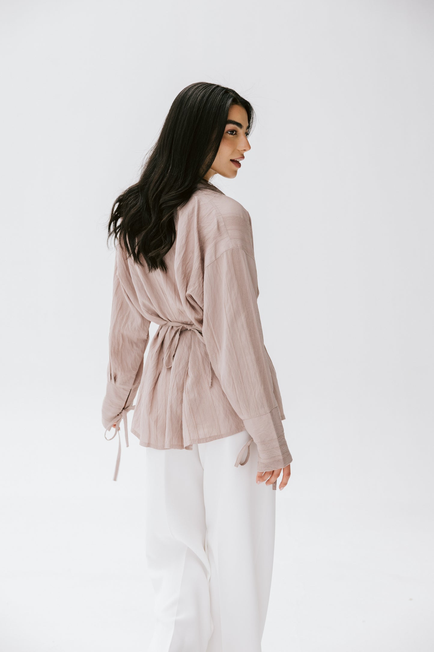 The Hourglass blouse in Taupe