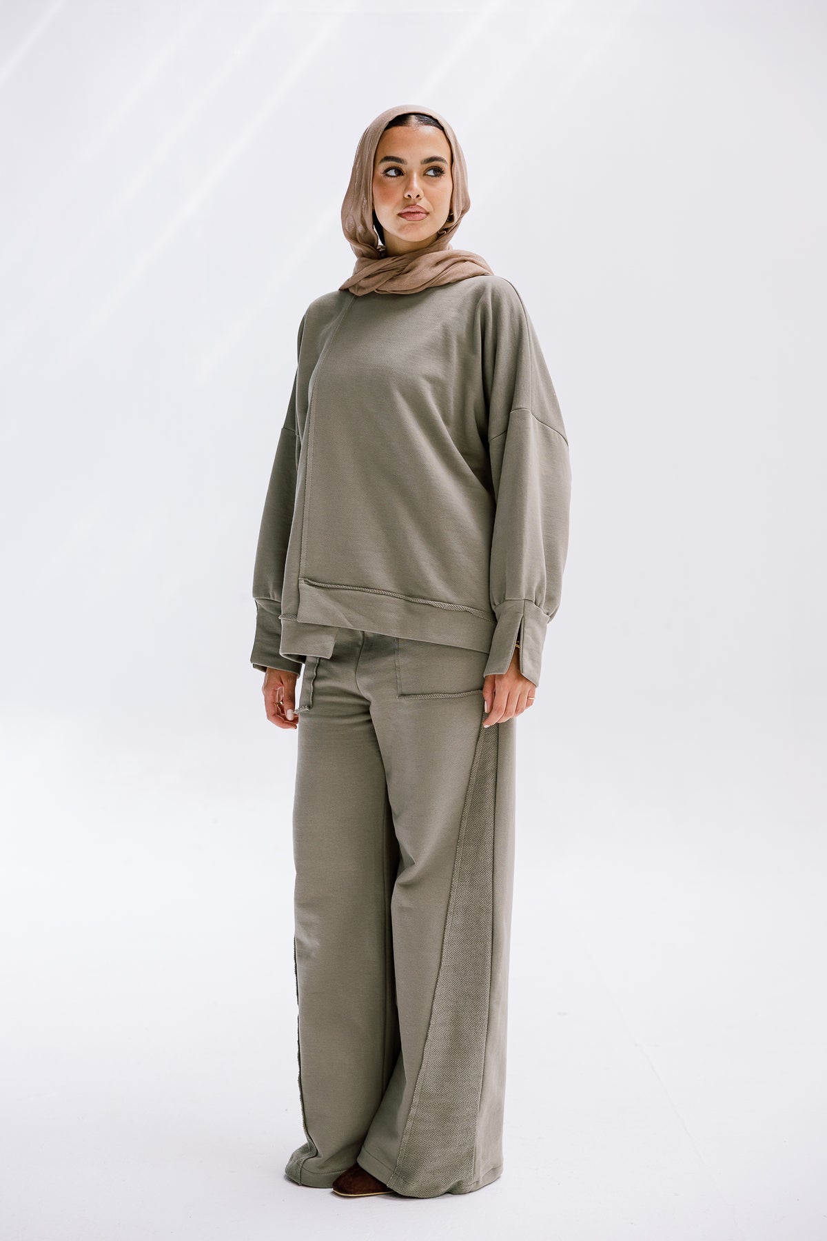 Fall Crewneck Set in Sage