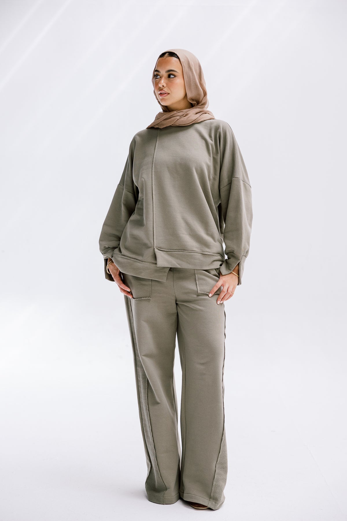 Fall Crewneck Set in Sage