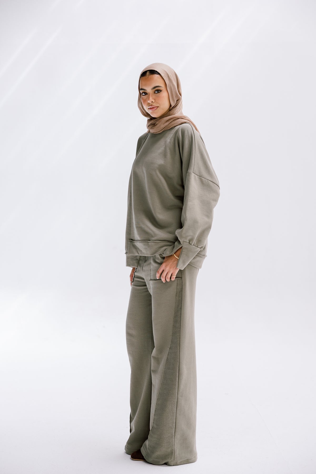 Fall Crewneck Set in Sage