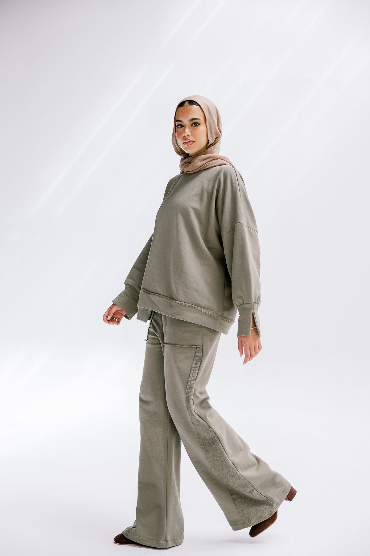 Fall Crewneck Set in Sage