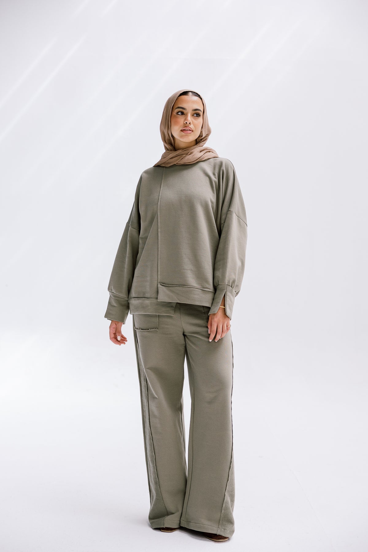 Fall Crewneck Set in Sage
