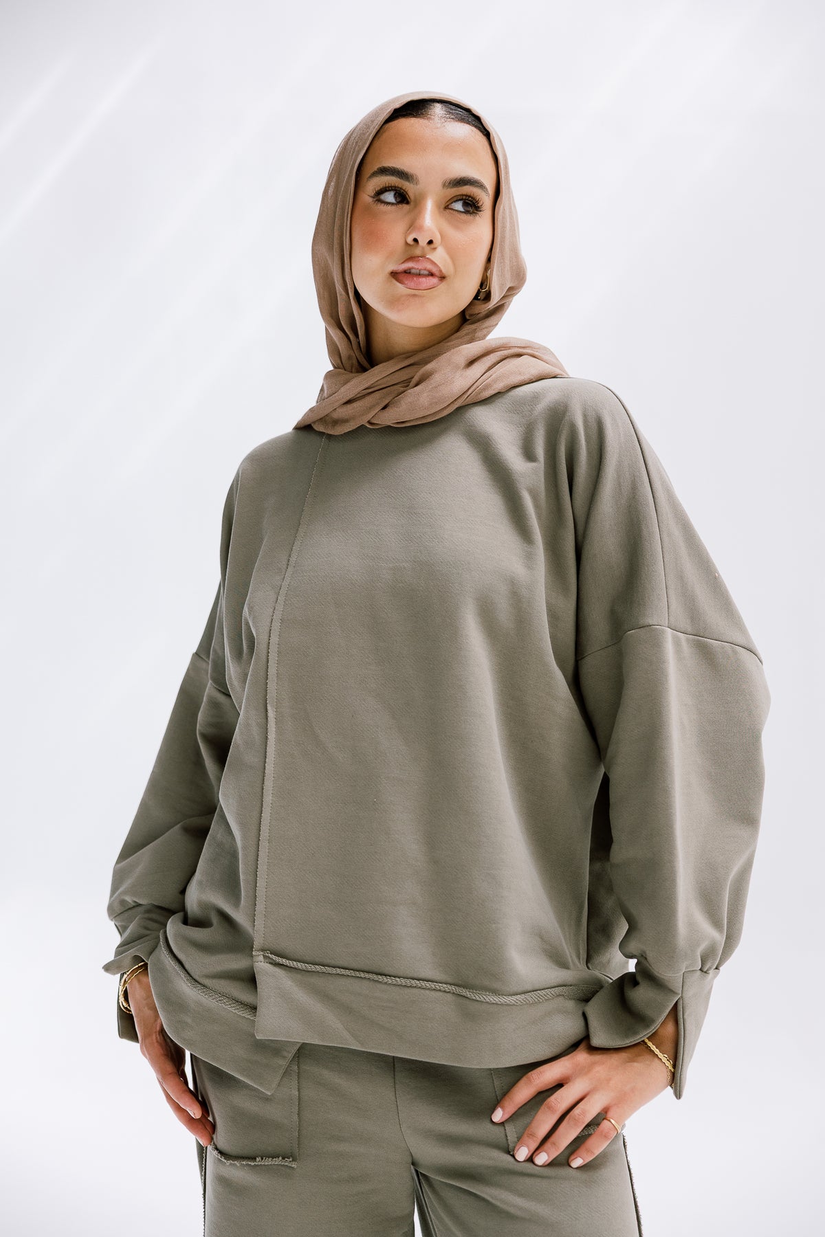 Fall Crewneck Set in Sage