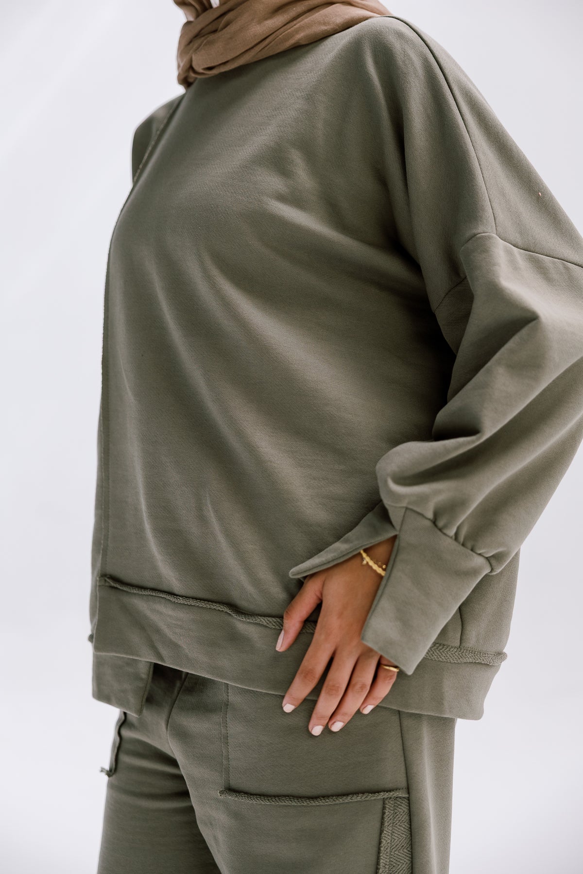 Fall Crewneck Set in Sage