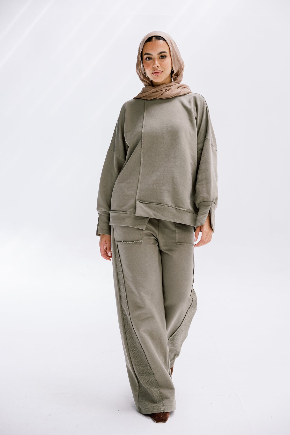 Fall Crewneck Set in Sage