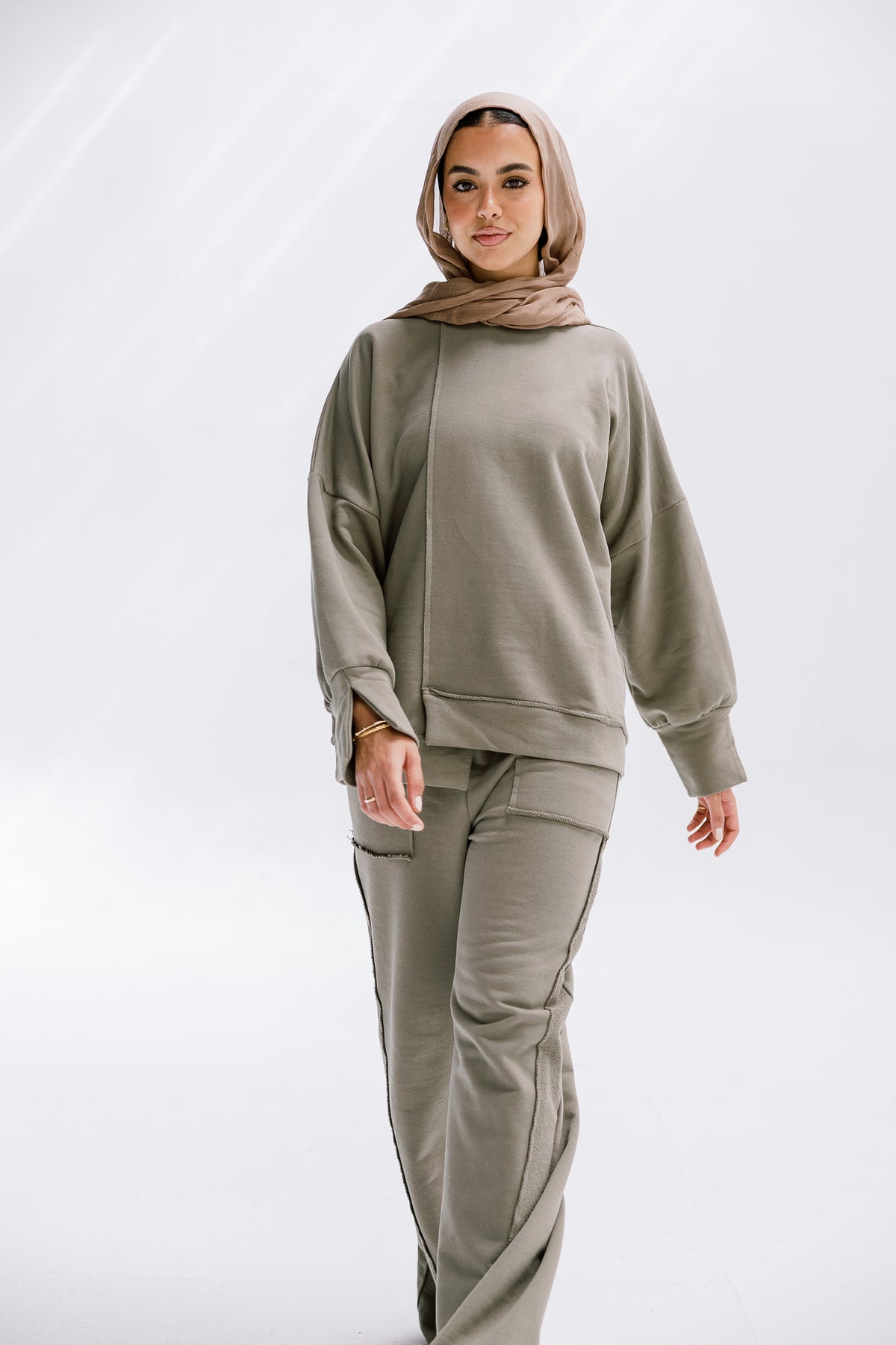 Fall Crewneck Set in Sage