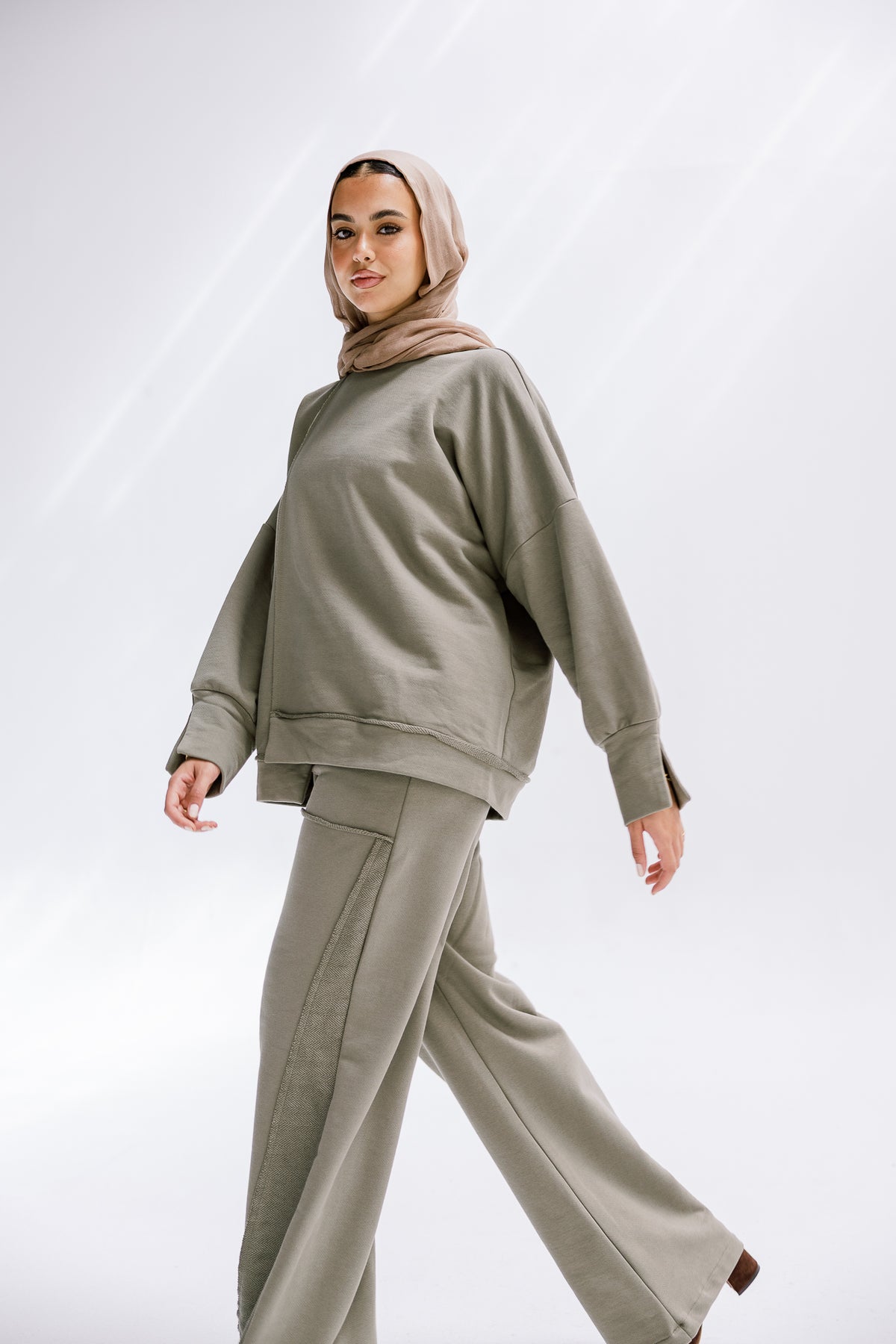 Fall Crewneck Set in Sage
