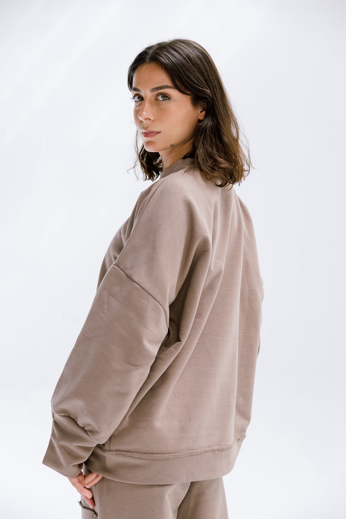 Fall Crewneck Set in Taupe