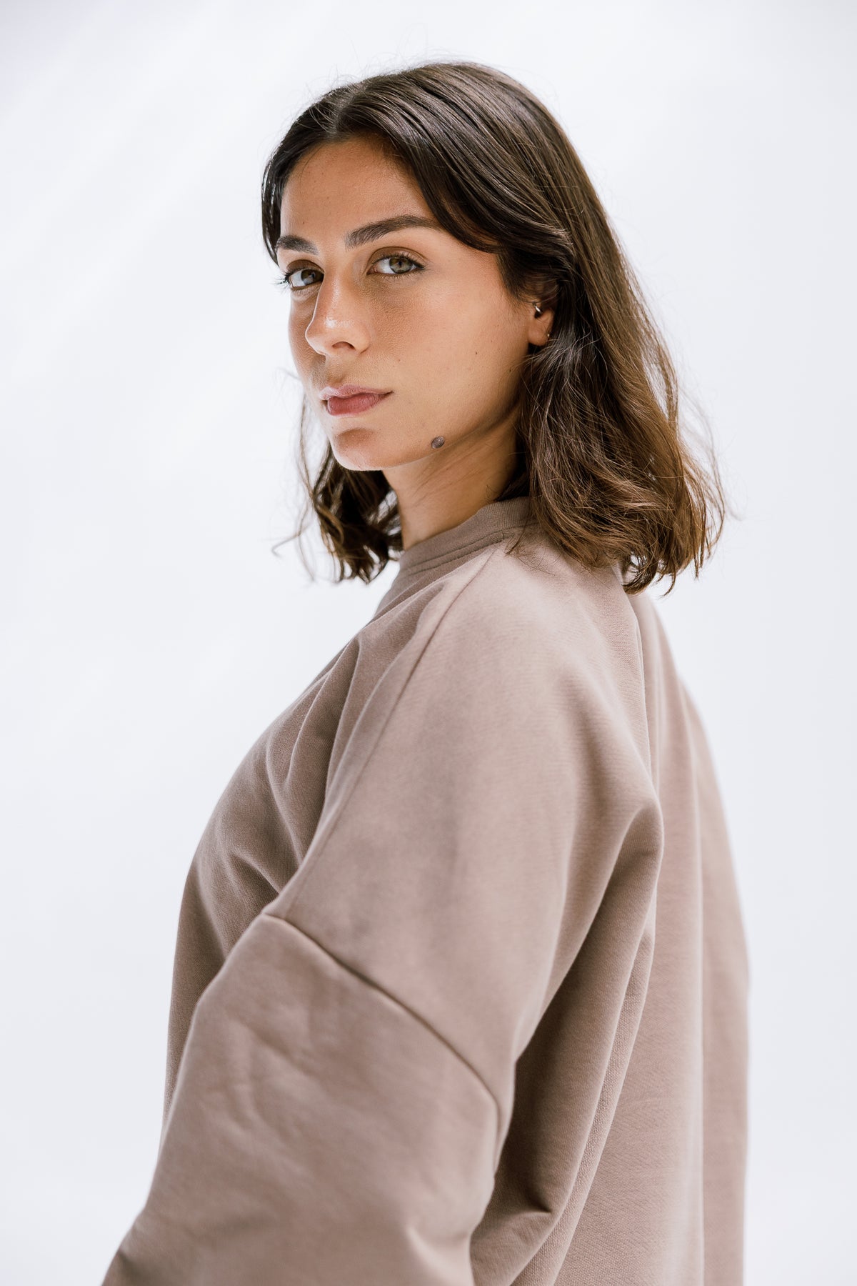 Fall Crewneck Set in Taupe
