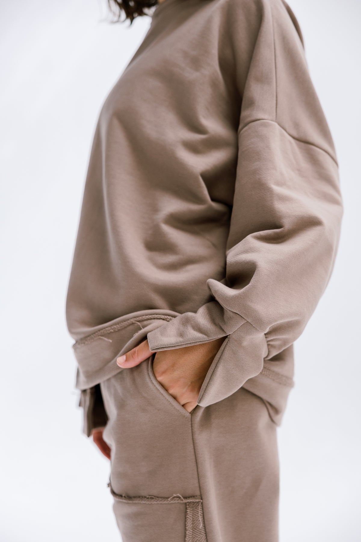 Fall Crewneck Set in Taupe