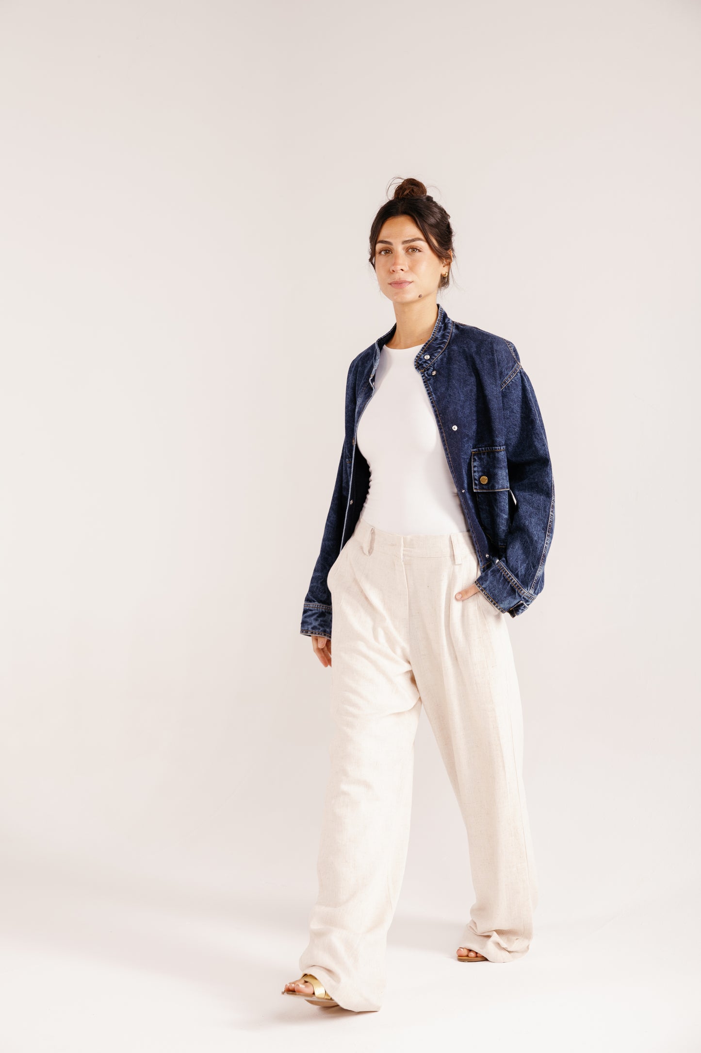 Drift Linen Pants in Beige
