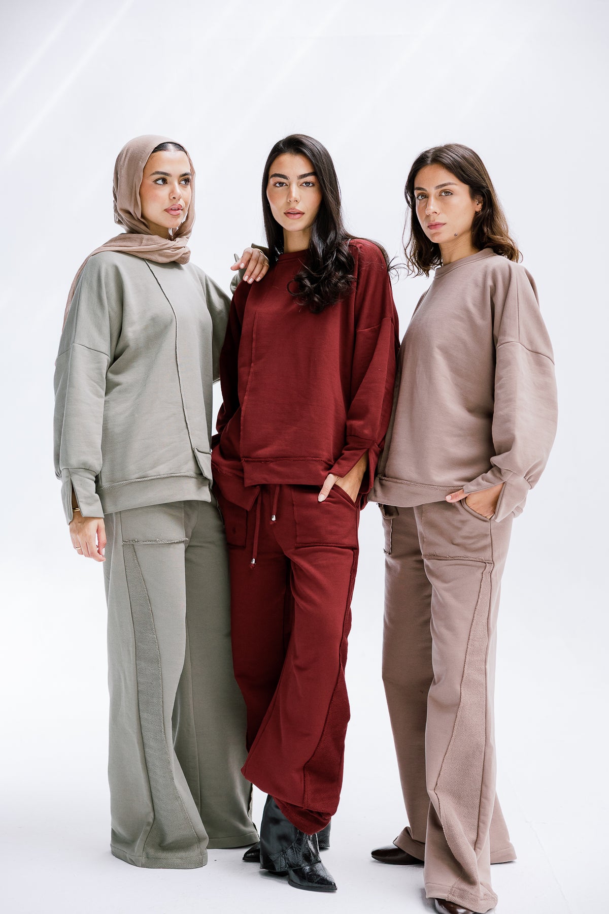 Fall Crewneck Set in Taupe