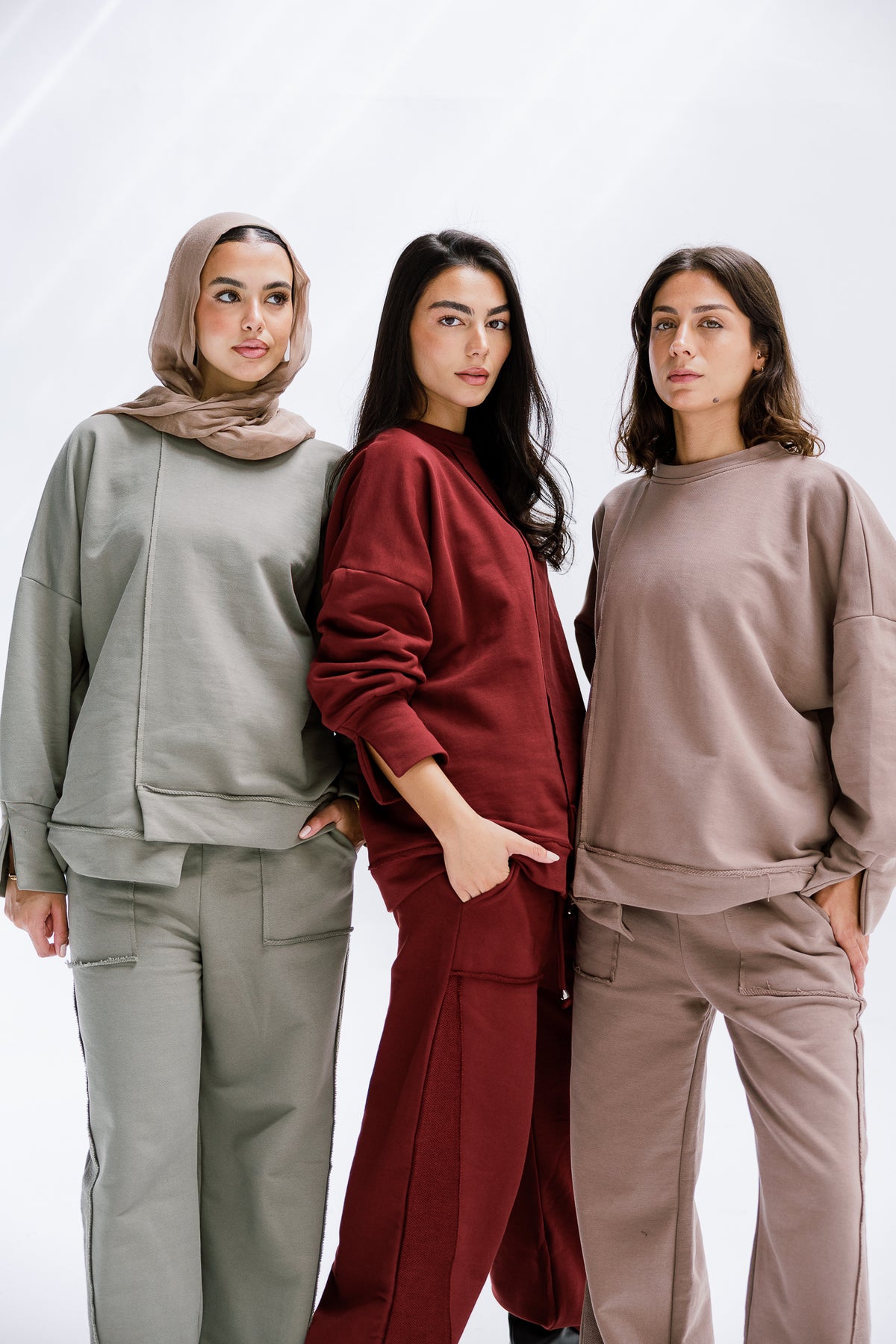 Fall Crewneck Set in Taupe