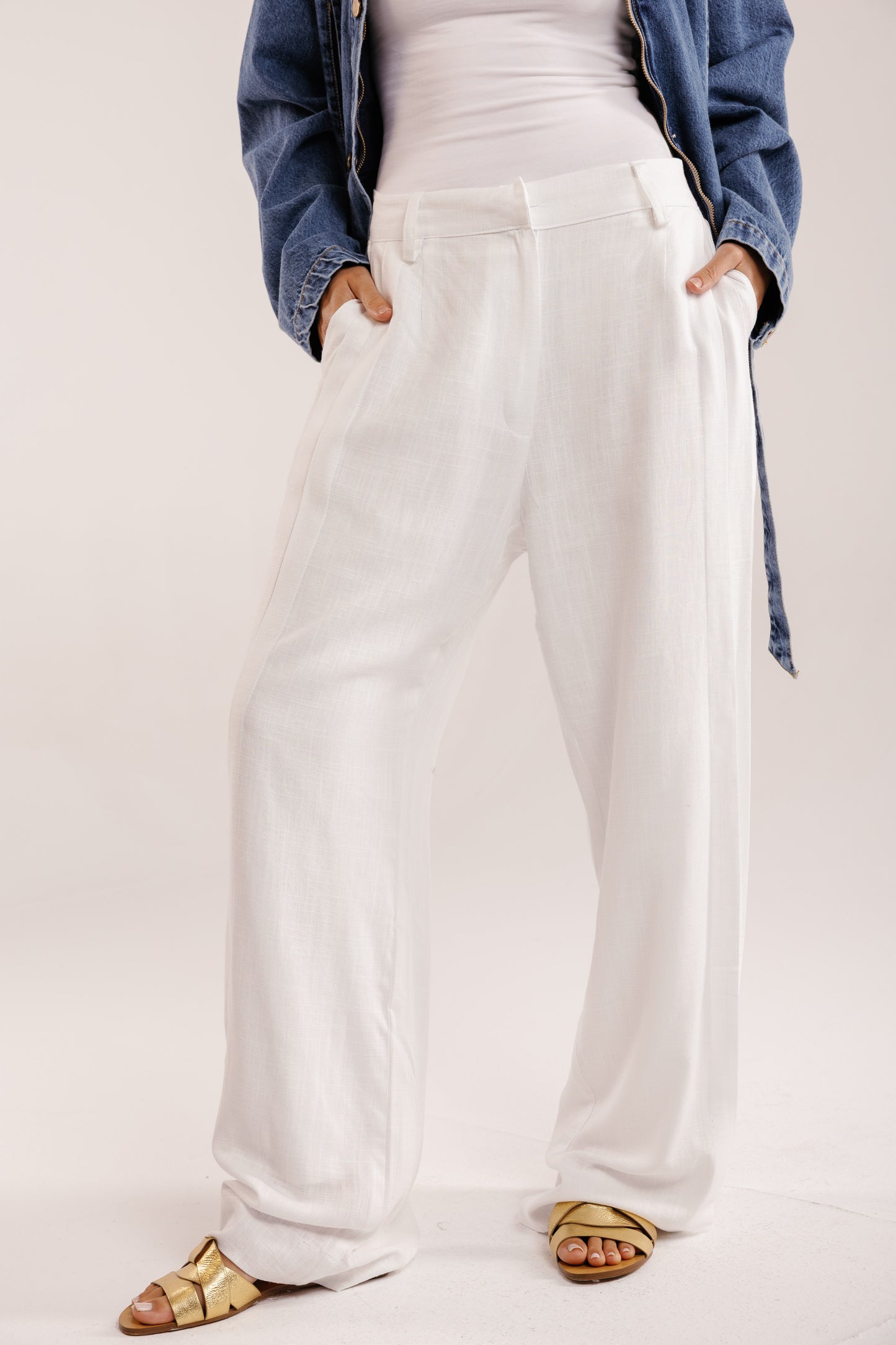Drift Linen Pants in White