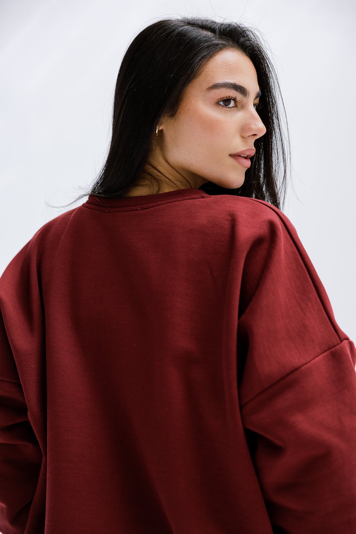 Fall Crewneck Set in Burgundy