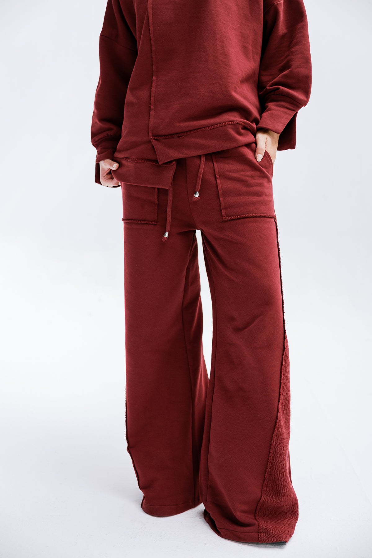 Fall Crewneck Set in Burgundy
