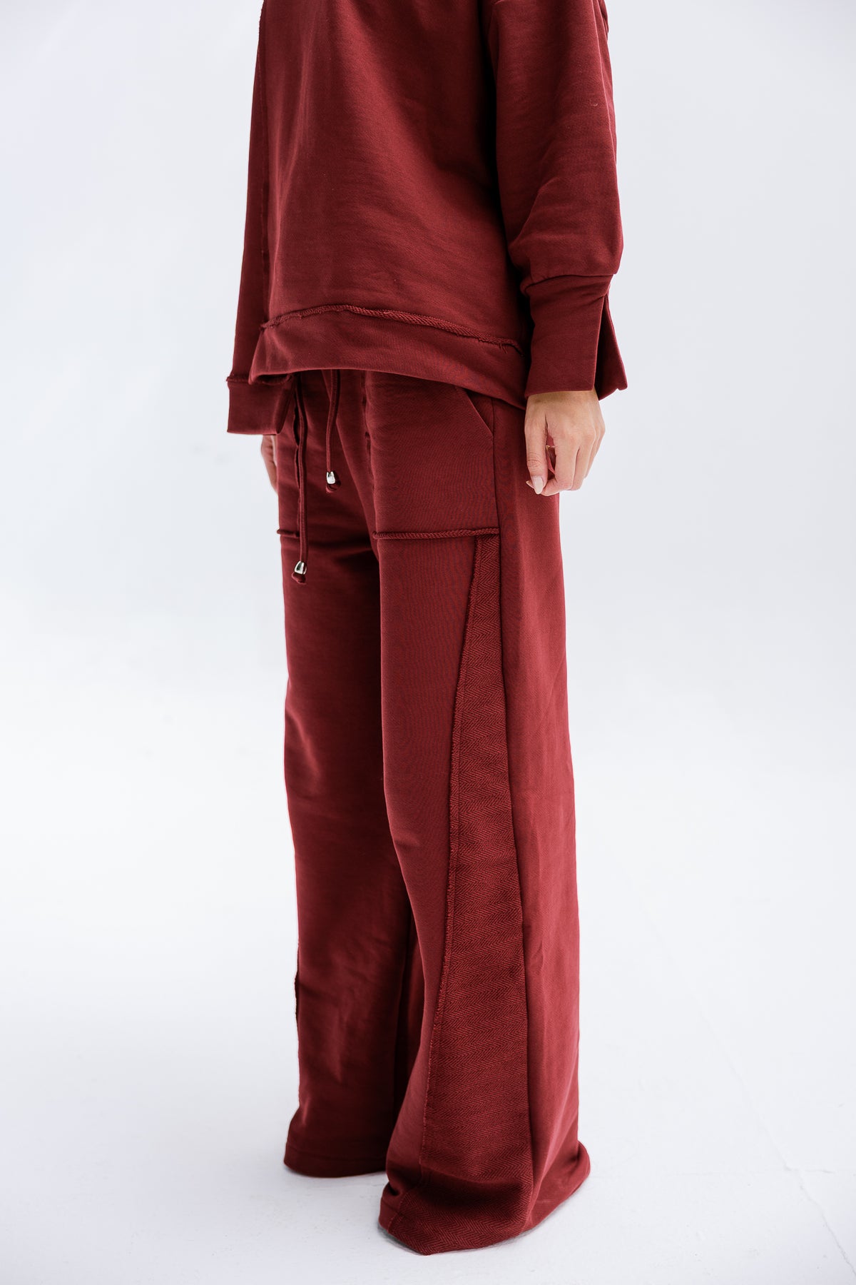 Fall Crewneck Set in Burgundy