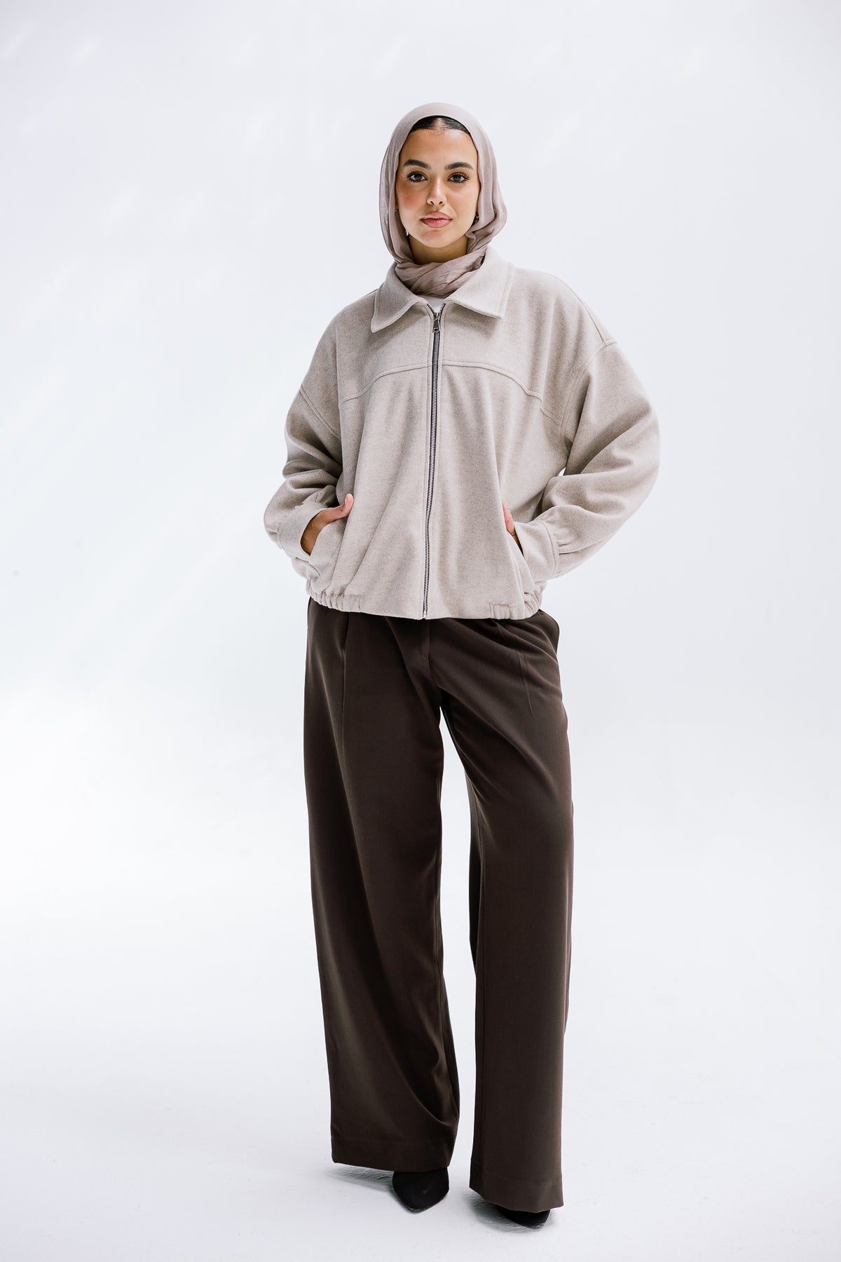 Daily Bomber Jacket in Greige