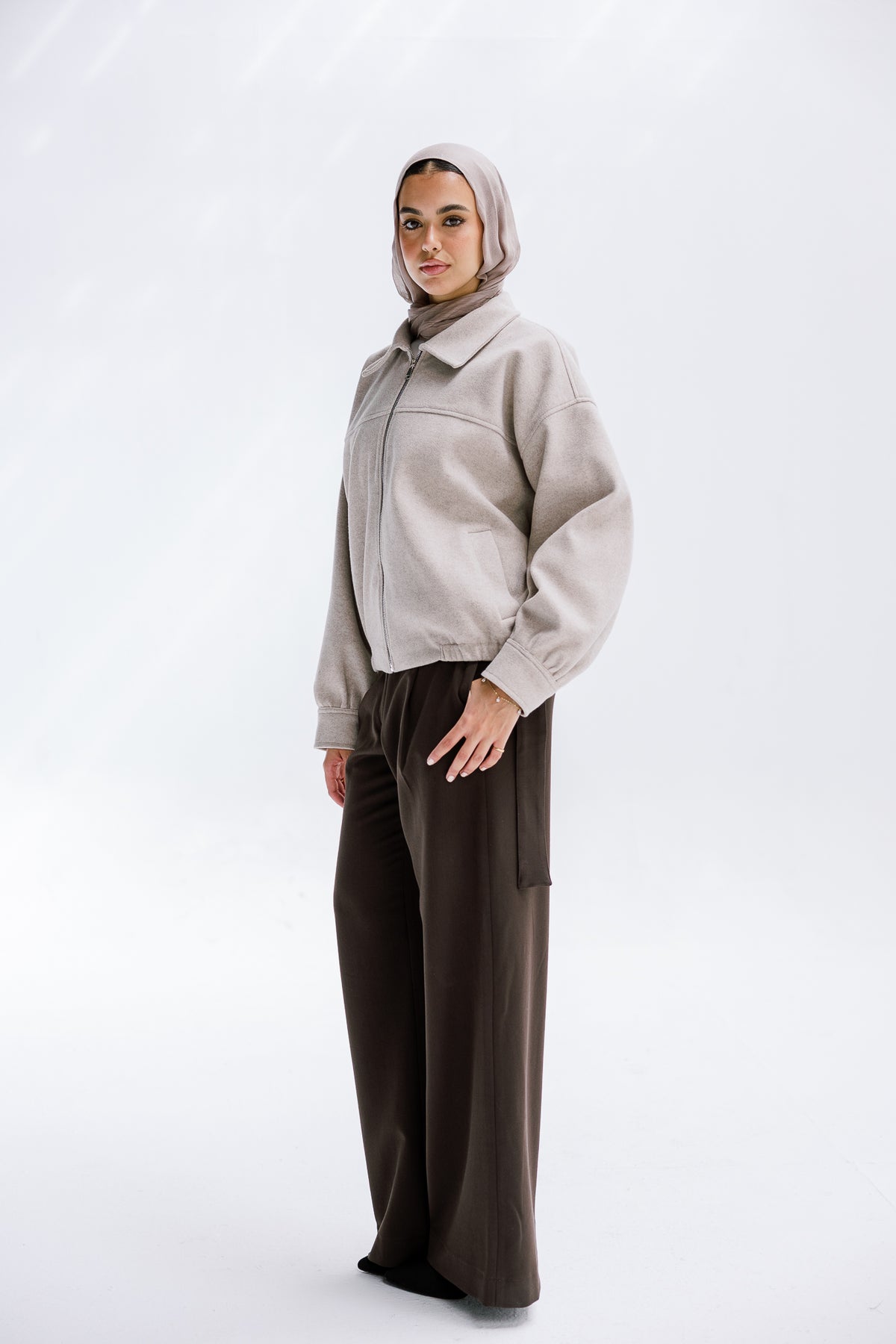 Daily Bomber Jacket in Greige