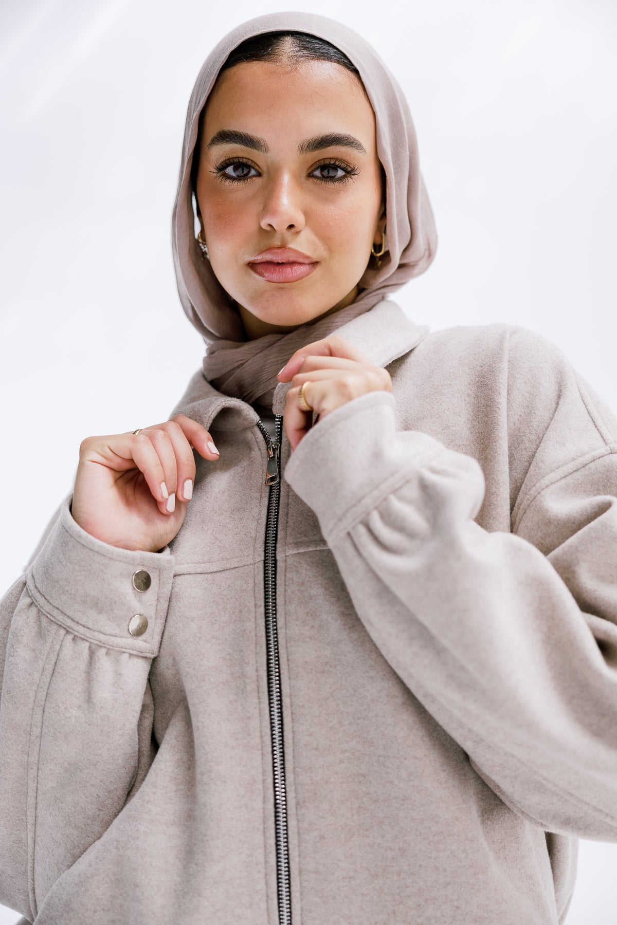 Daily Bomber Jacket in Greige