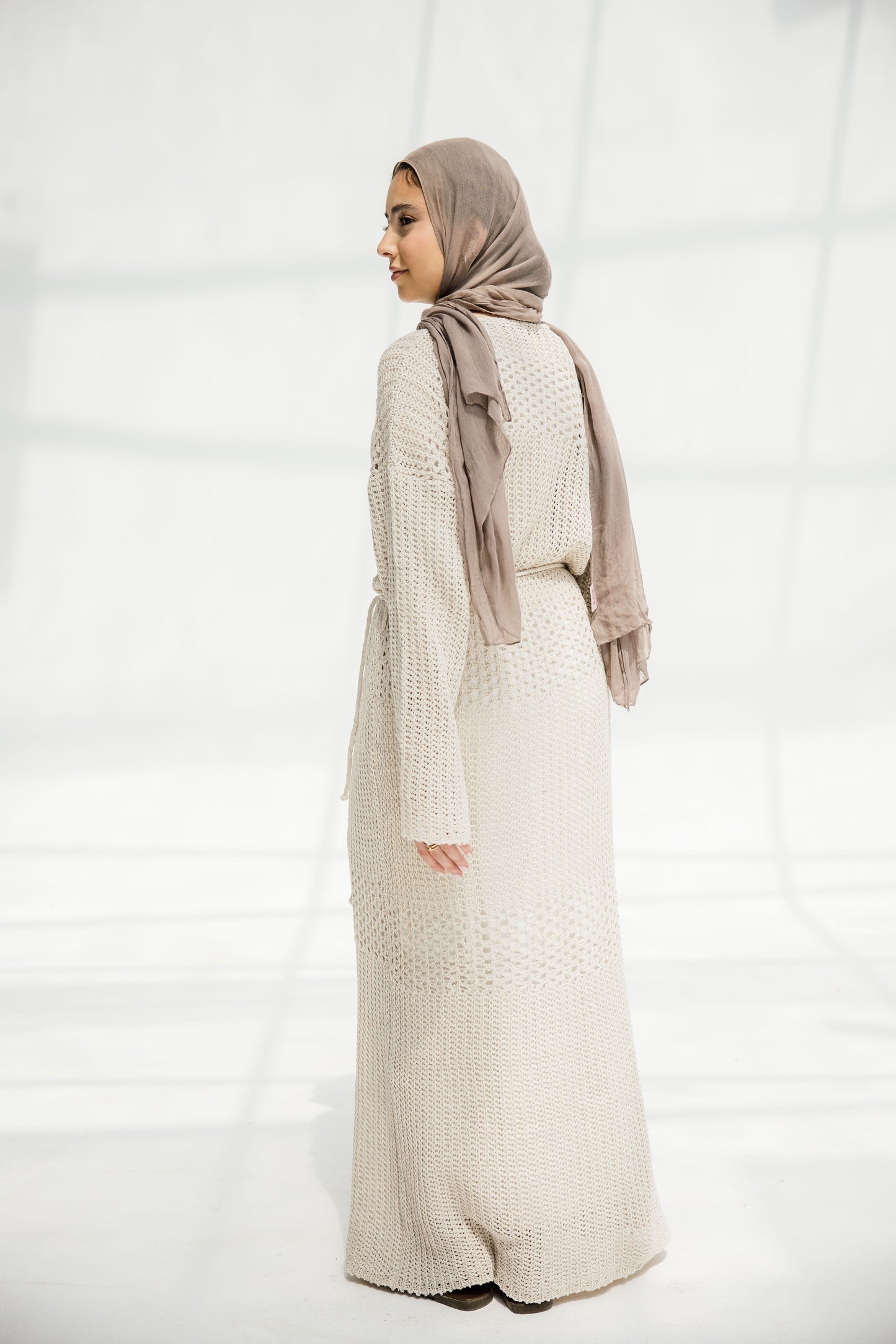 The Fish Net dress in Oat