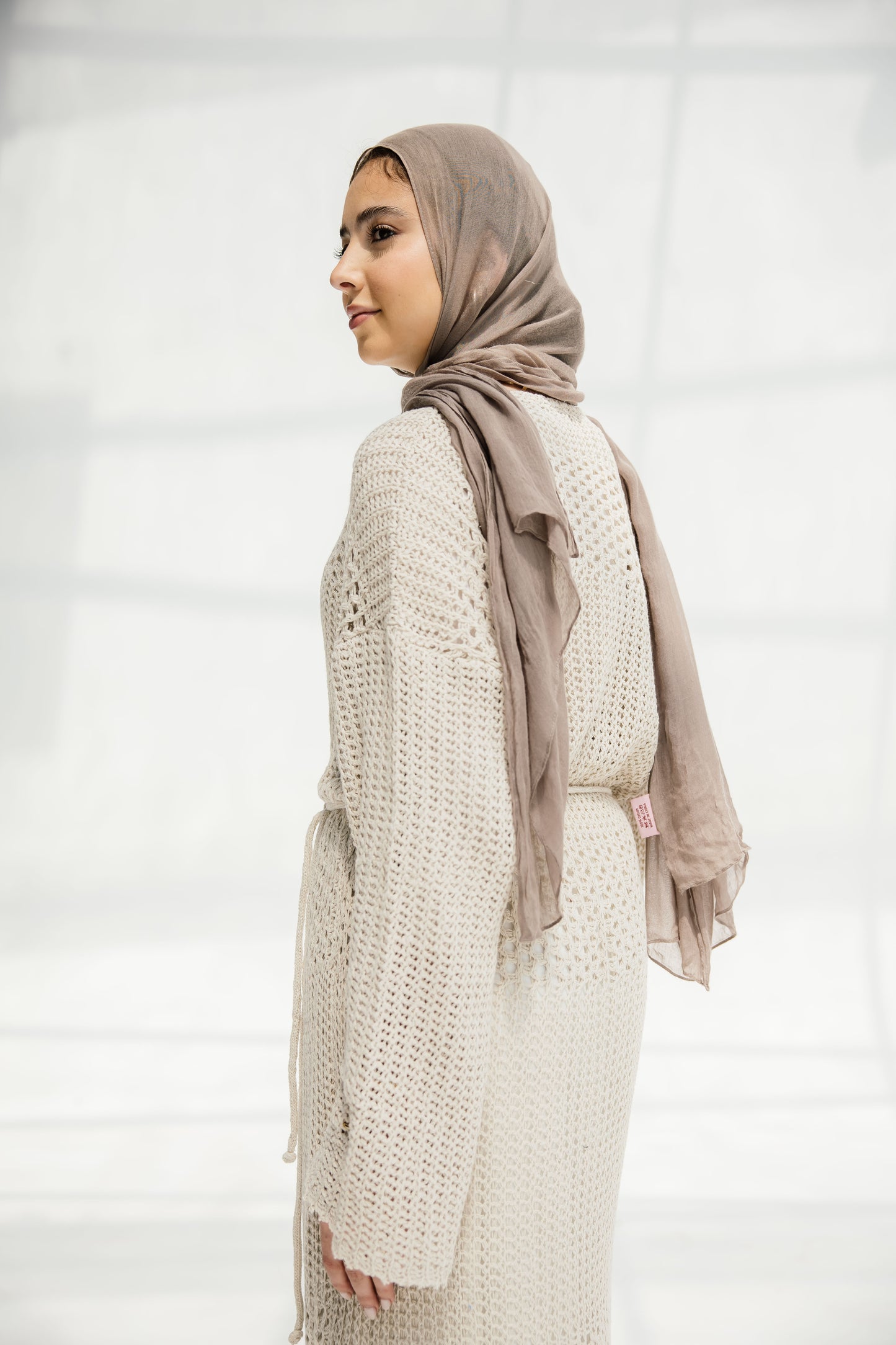 The Fish Net dress in Oat