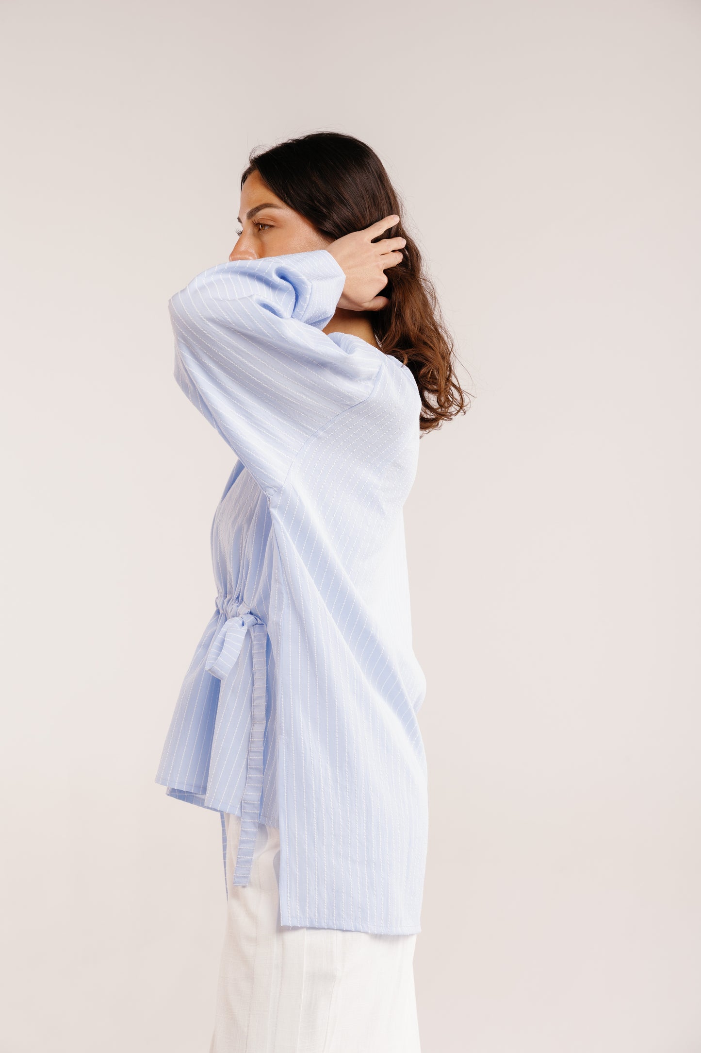The Liner Blouse in Sky Blue