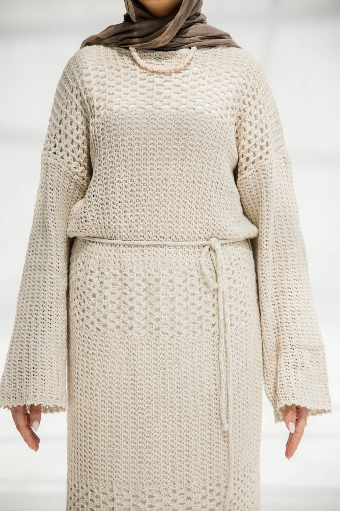 The Fish Net dress in Oat