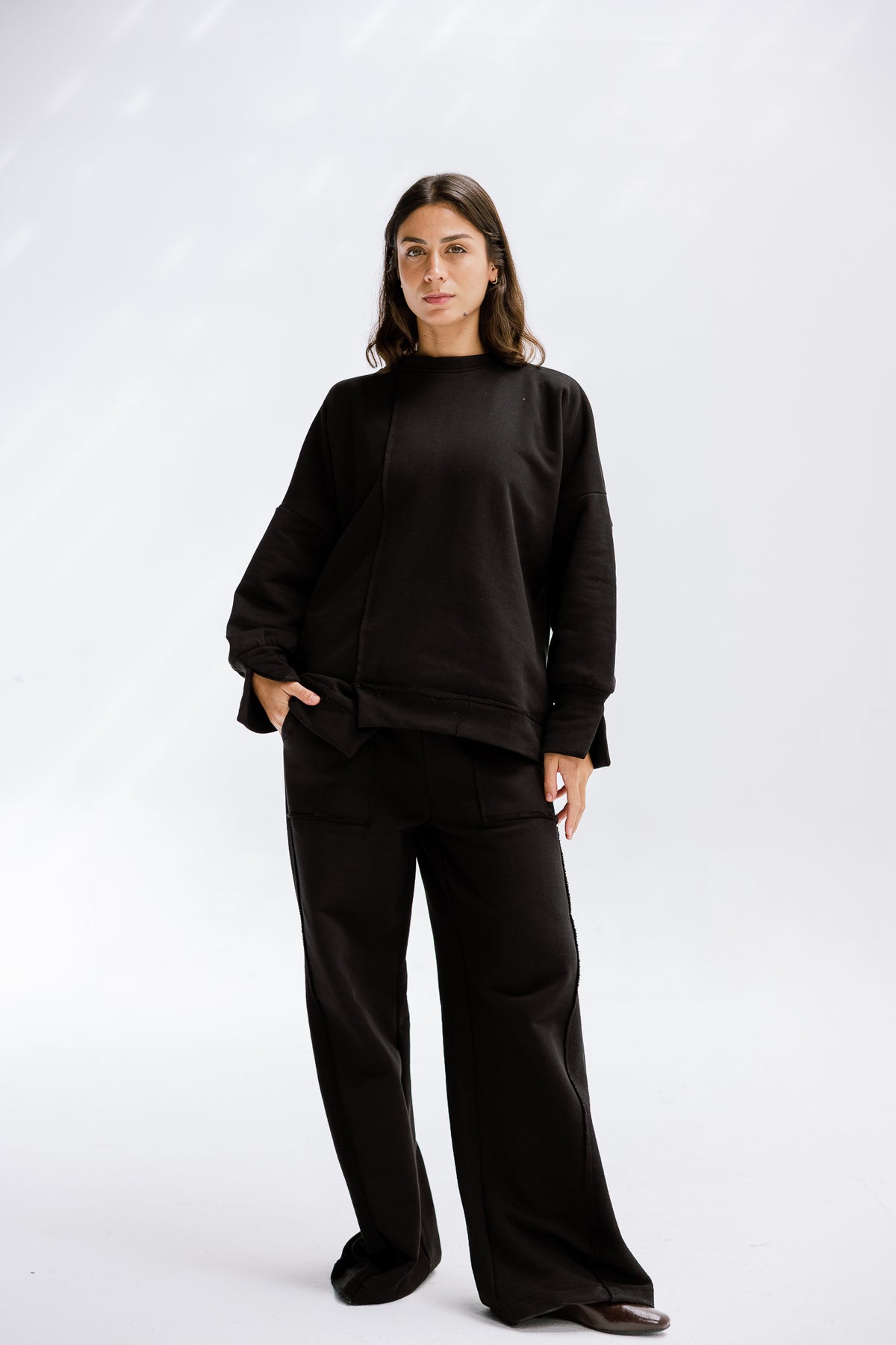 Fall Crewneck Set in Black