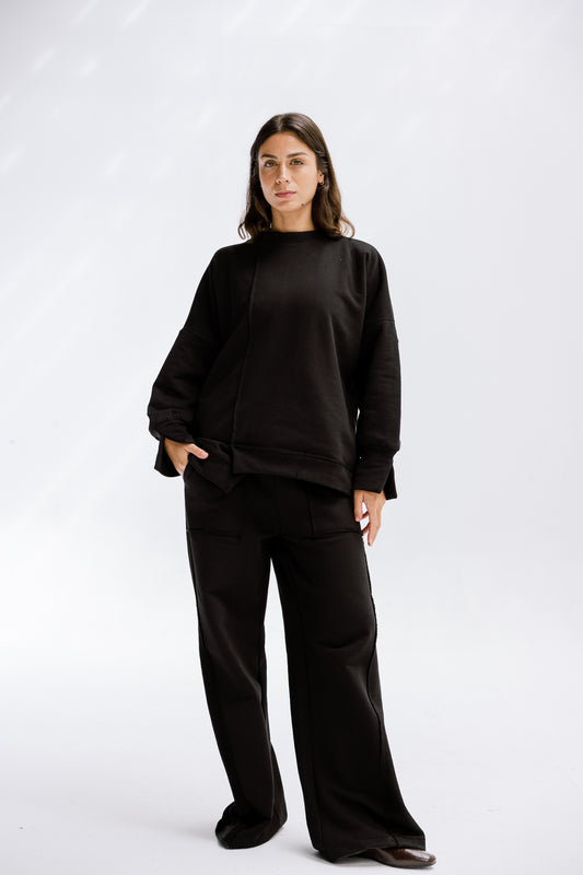 Fall Crewneck Set in Black