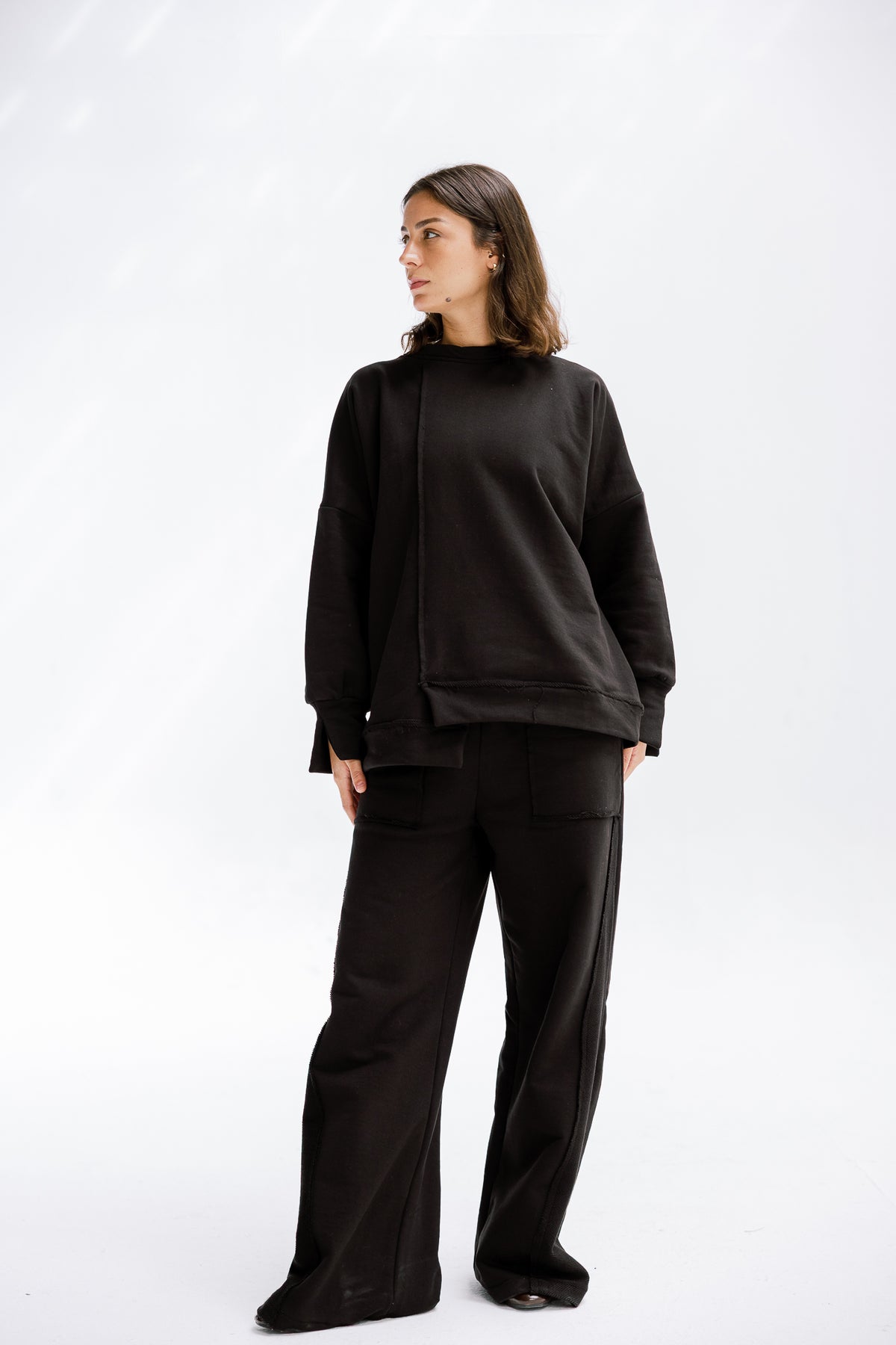 Fall Crewneck Set in Black