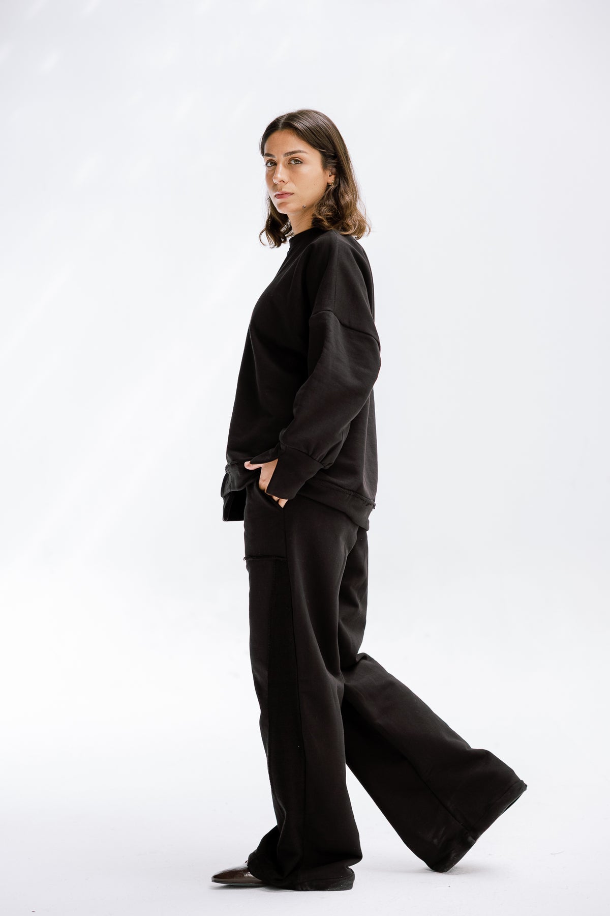 Fall Crewneck Set in Black