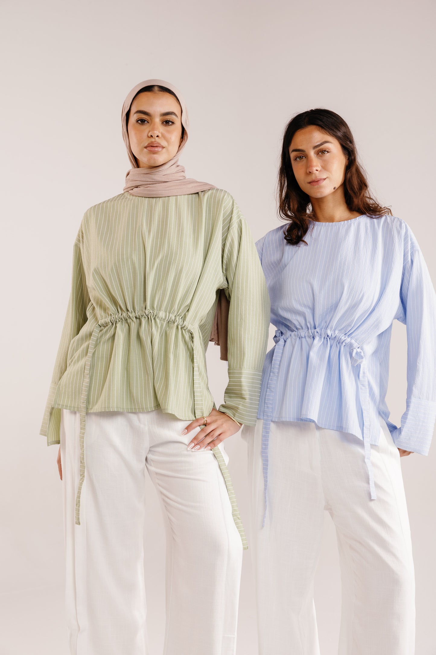 The Liner Blouse in Sky Blue
