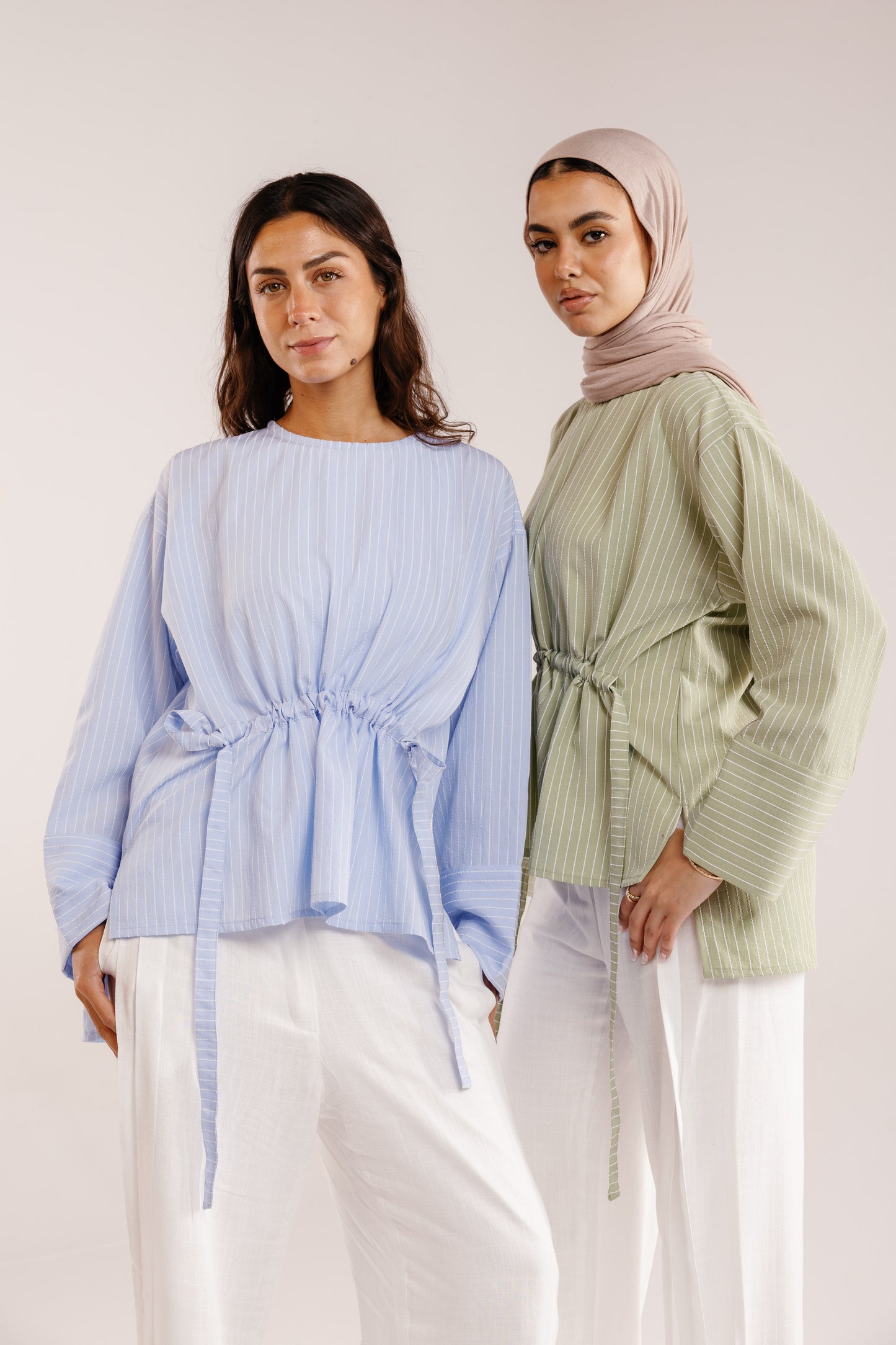 The Liner Blouse in Sky Blue
