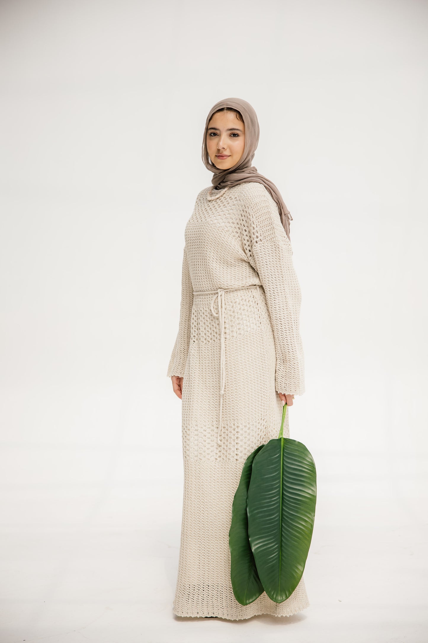 The Fish Net dress in Oat